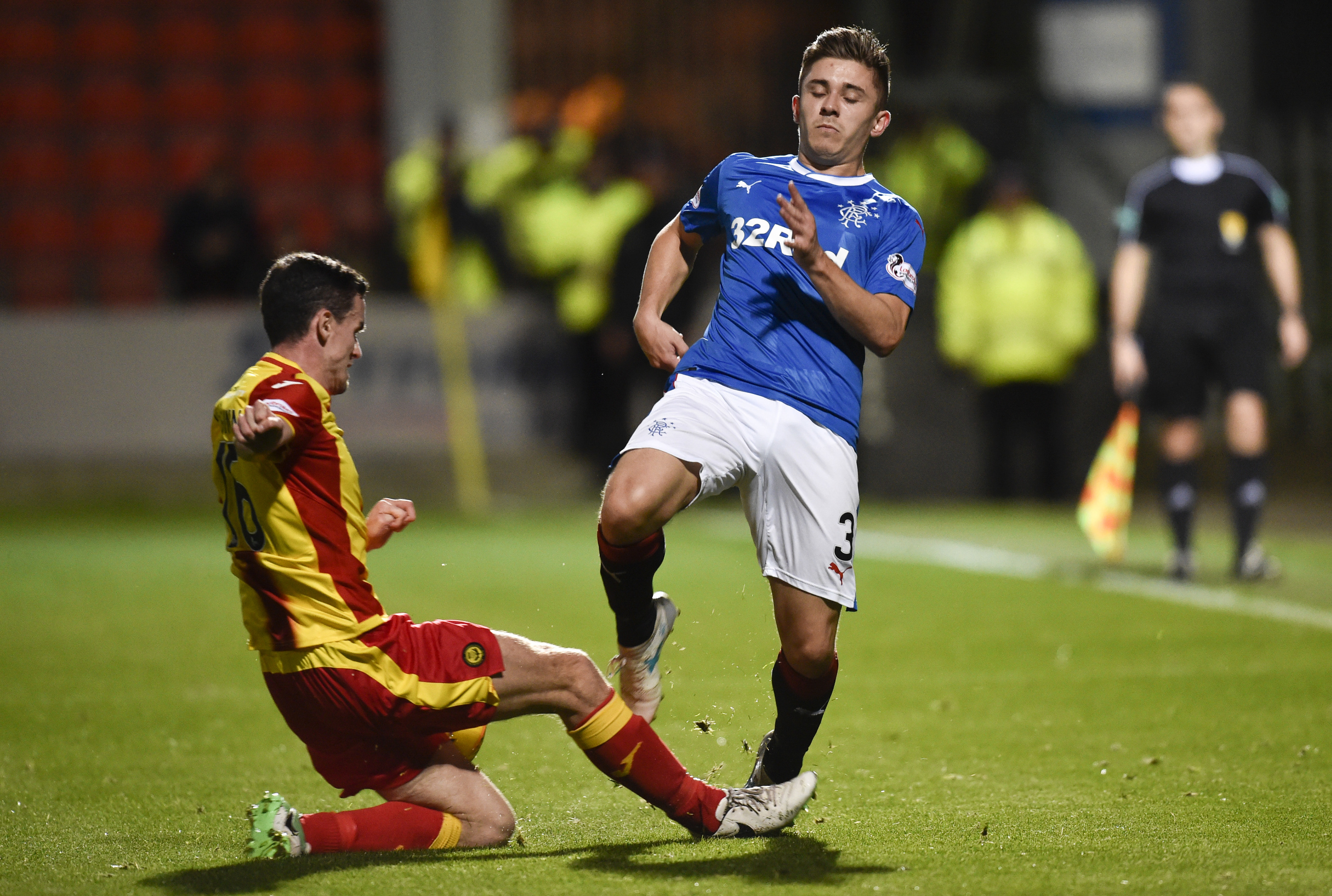 Rangers' Declan John (right) in action against Partick (SNS Group / Rob Casey)