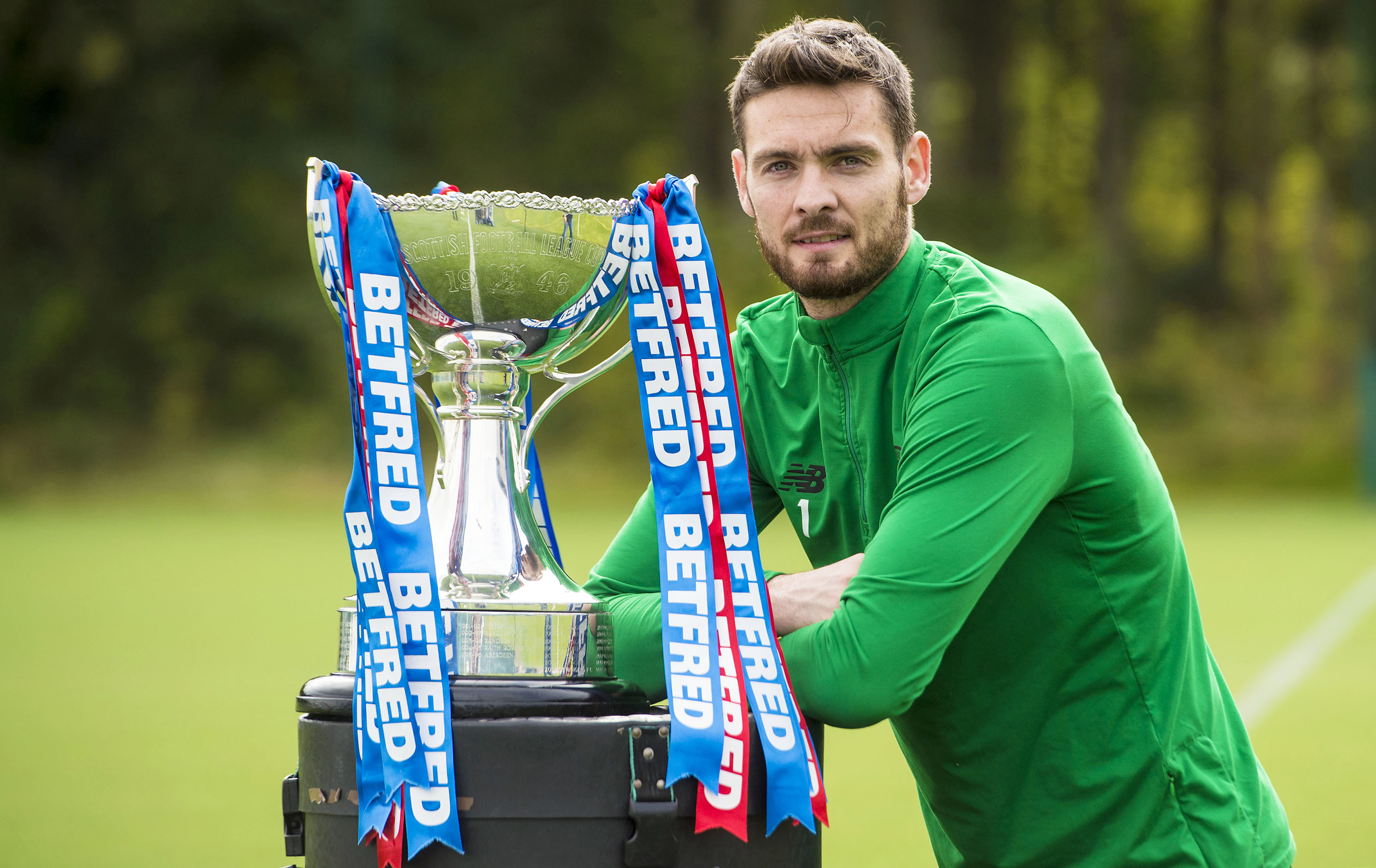 Celtic's Craig Gordon with the Betfred trophy (SNS Group)
