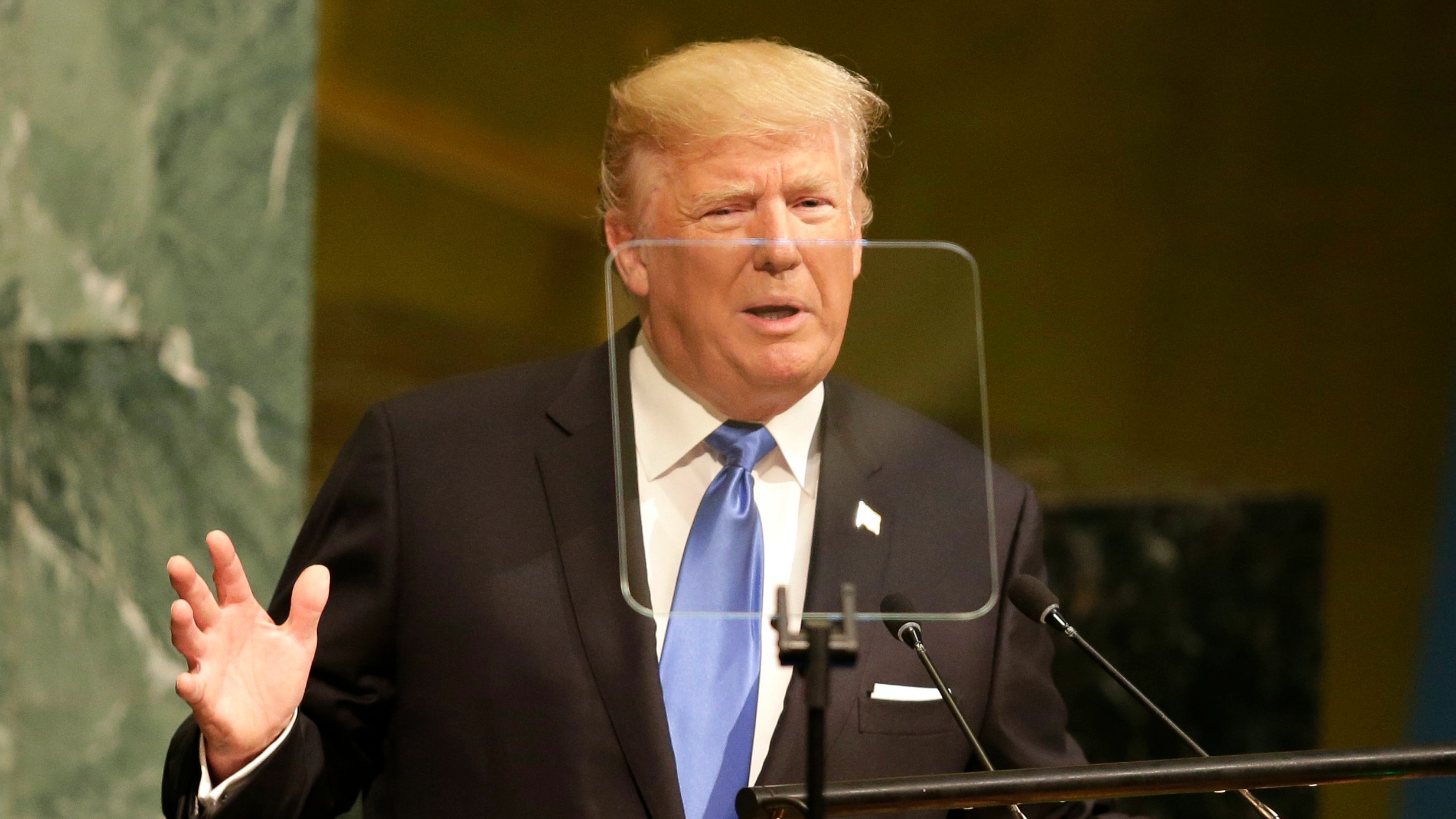 United States President Donald Trump speaks during the United Nations General Assembly at U.N. headquarters, Tuesday, Sept. 19, 2017. (AP Photo/Seth Wenig)