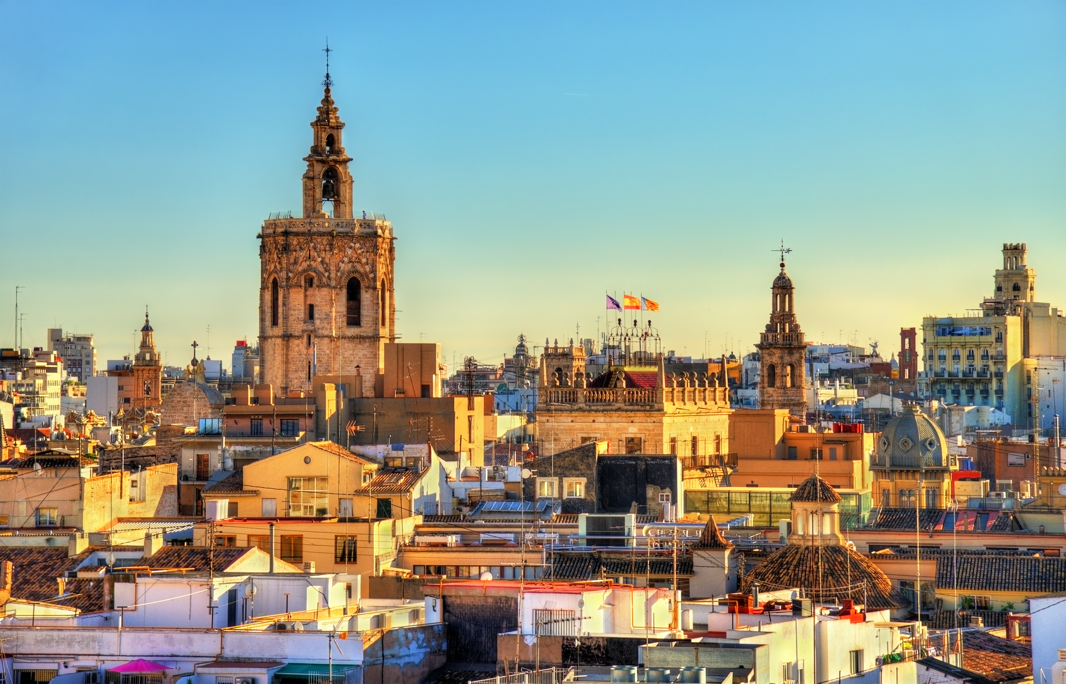 The old town in Valencia from the Serranos Gate (Getty Images)