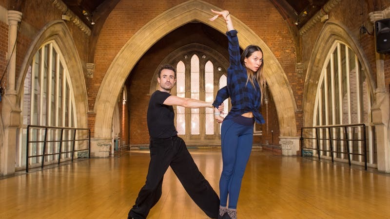 Joe McFadden and Katya Jones at a studio in London during rehearsals for BBC’s Strictly Come Dancing