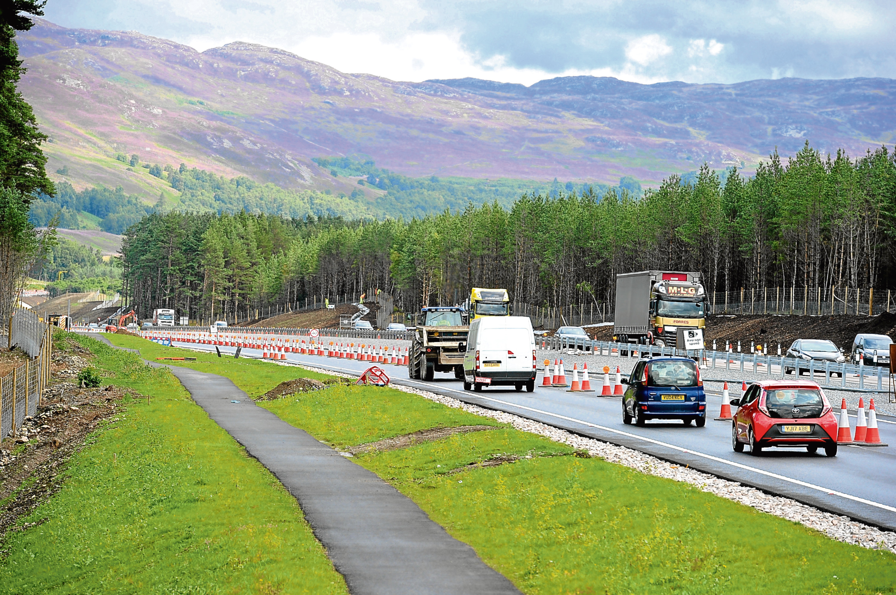 Newly constructed dual carraigeway between Kincraig and Dalraddy in Speyside (Sandy McCook)