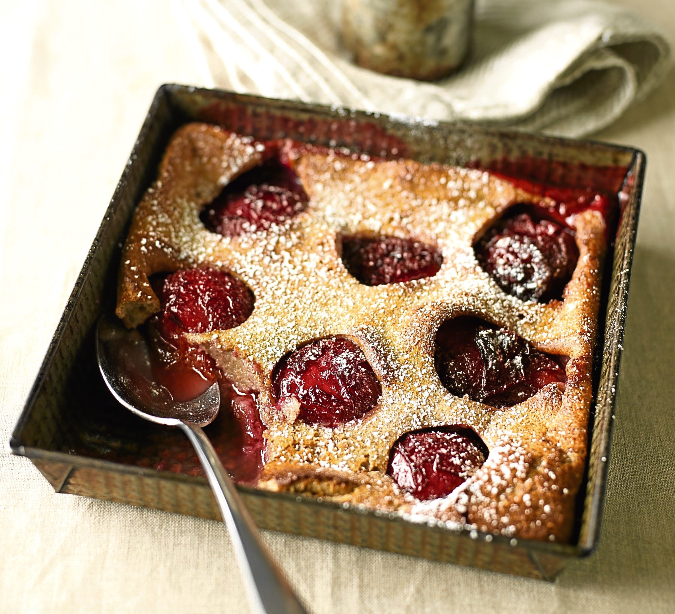 Plum batter dessert from British Heart Foundation