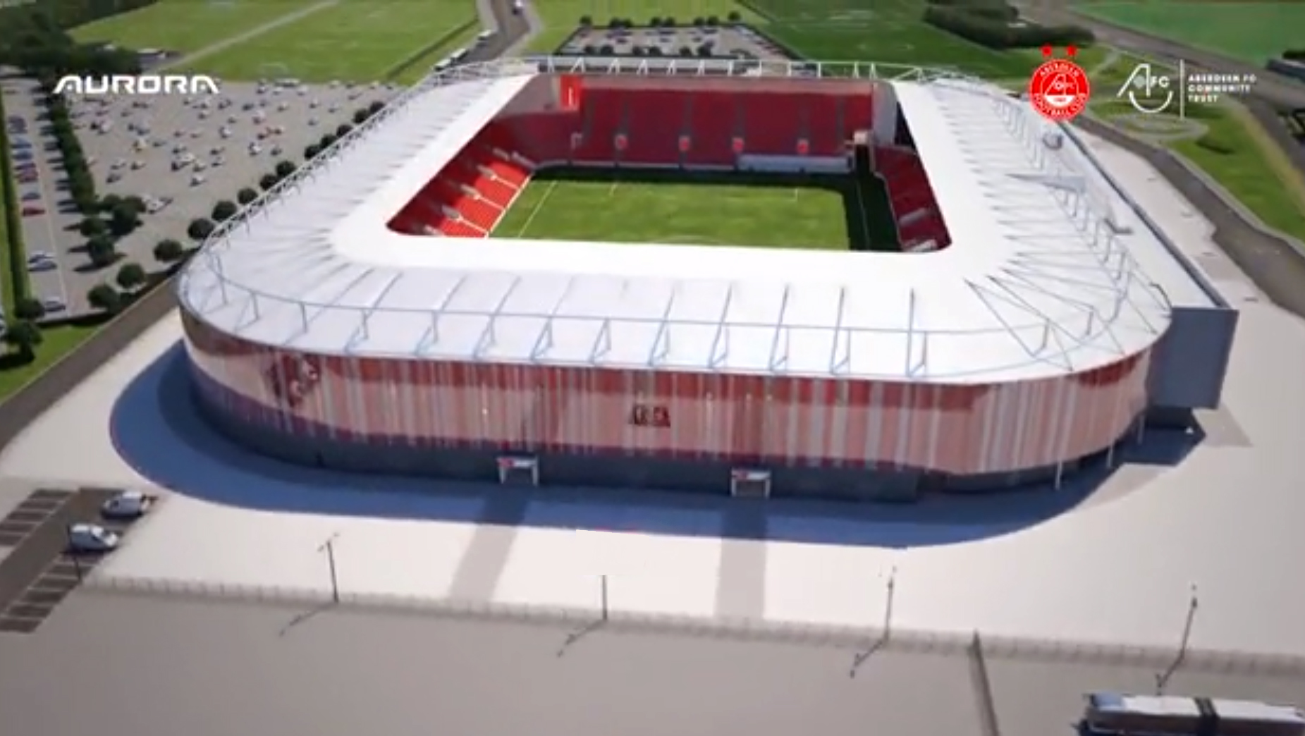 An artist's impression of the new Dons stadium at Kingsford.