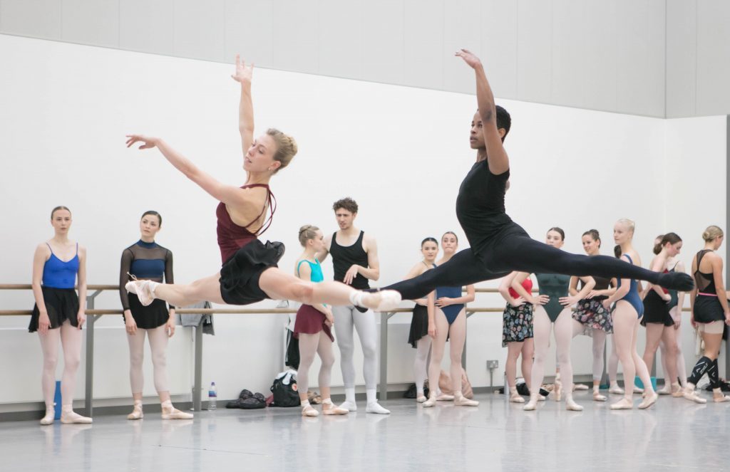 Modern ballet student Keenen Fletcher rehearses alongside Scottish Ballet principal dancer Constance Devernay (Julie Howden)