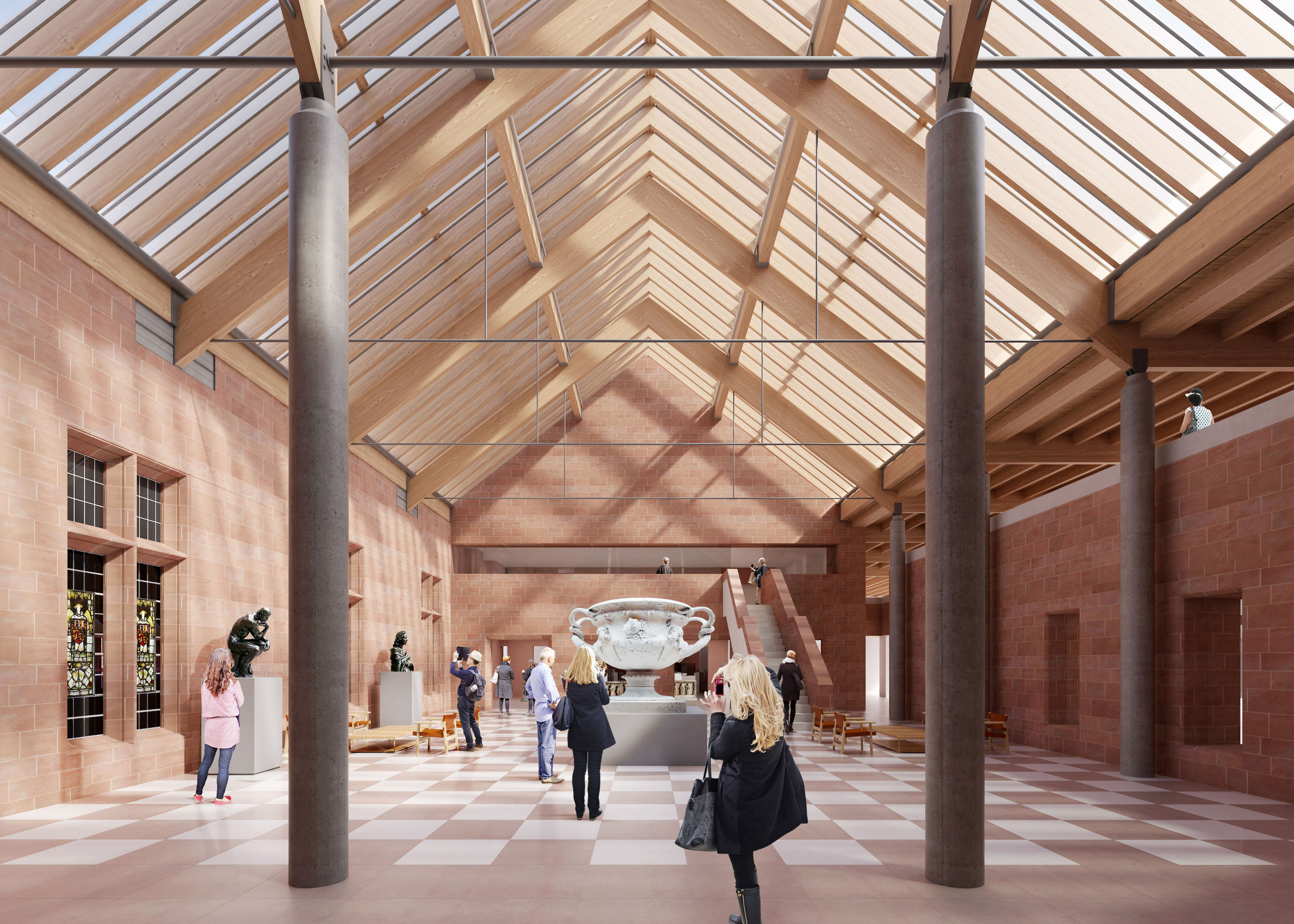 What the Burrell Collection courtyard will look like after the museum in Glasgow undergoes its redevelopment. (Burrell Collection /PA Wire)