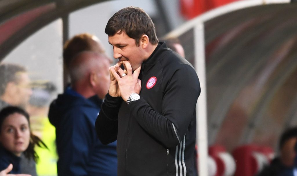 Hamilton manager Martin Canning on the touchline (SNS)