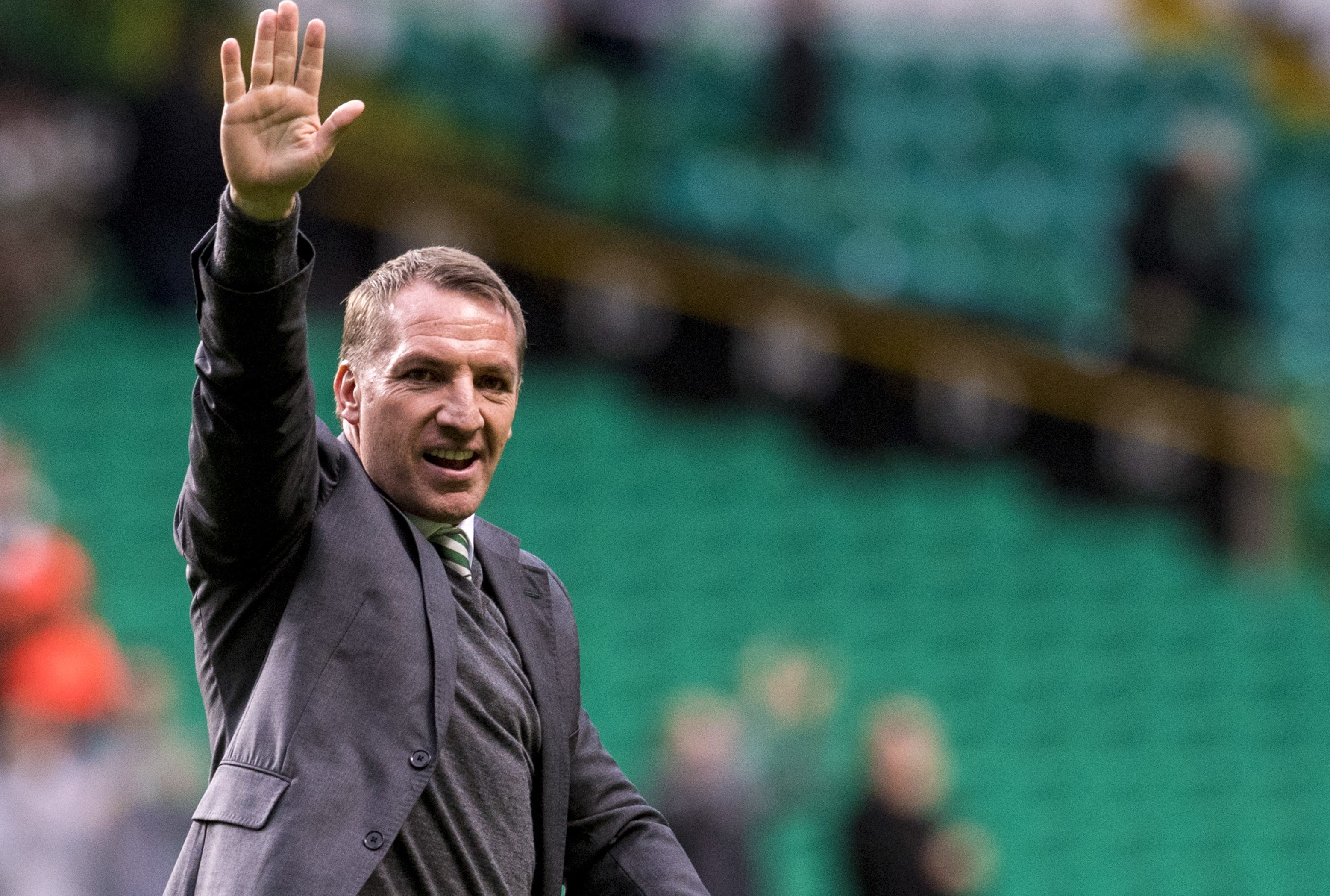 Celtic manager Brendan Rodgers at full- time (SNS)