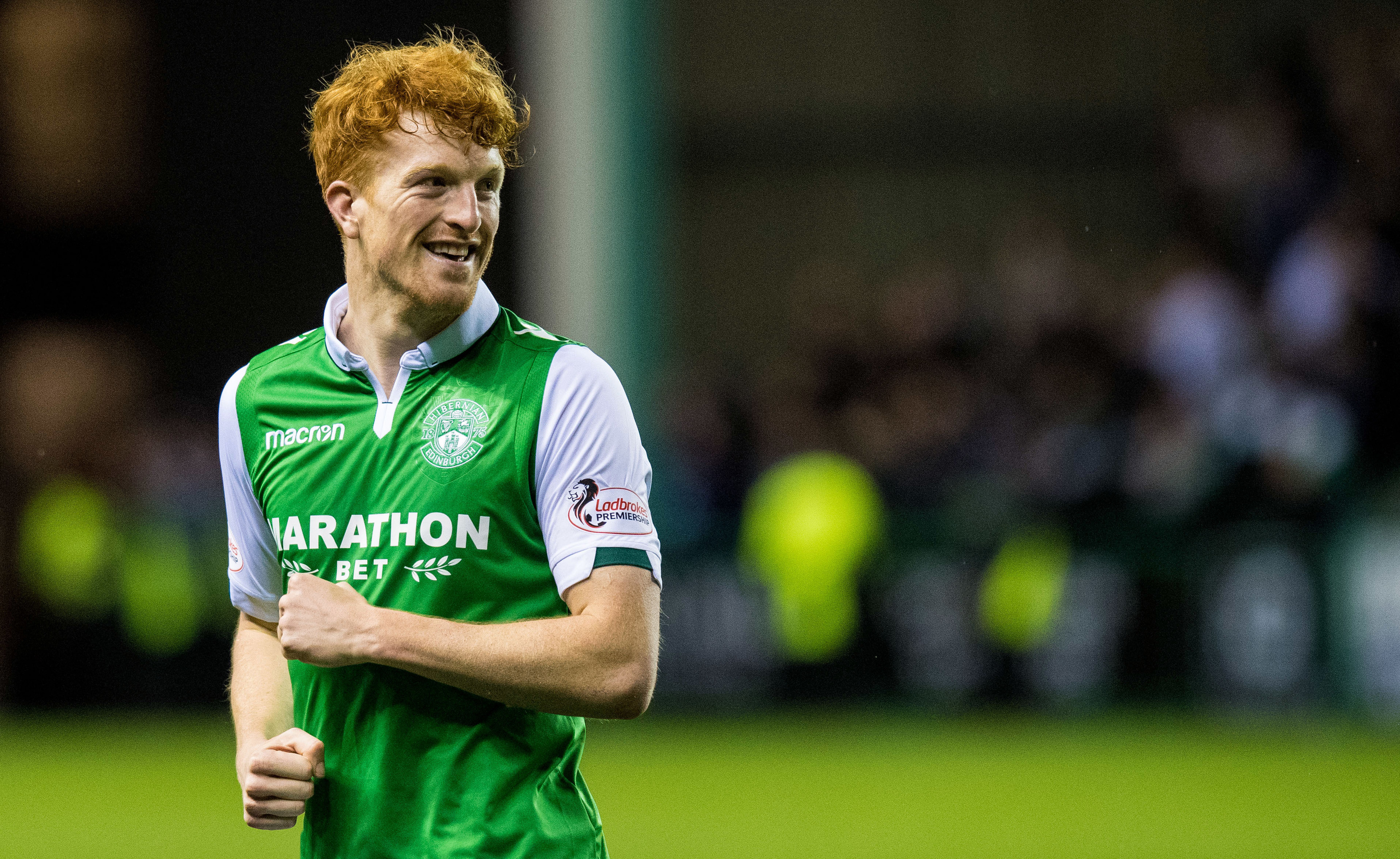 Hibs goalscorer  Simon Murray (SNS Group / Ross Parker)