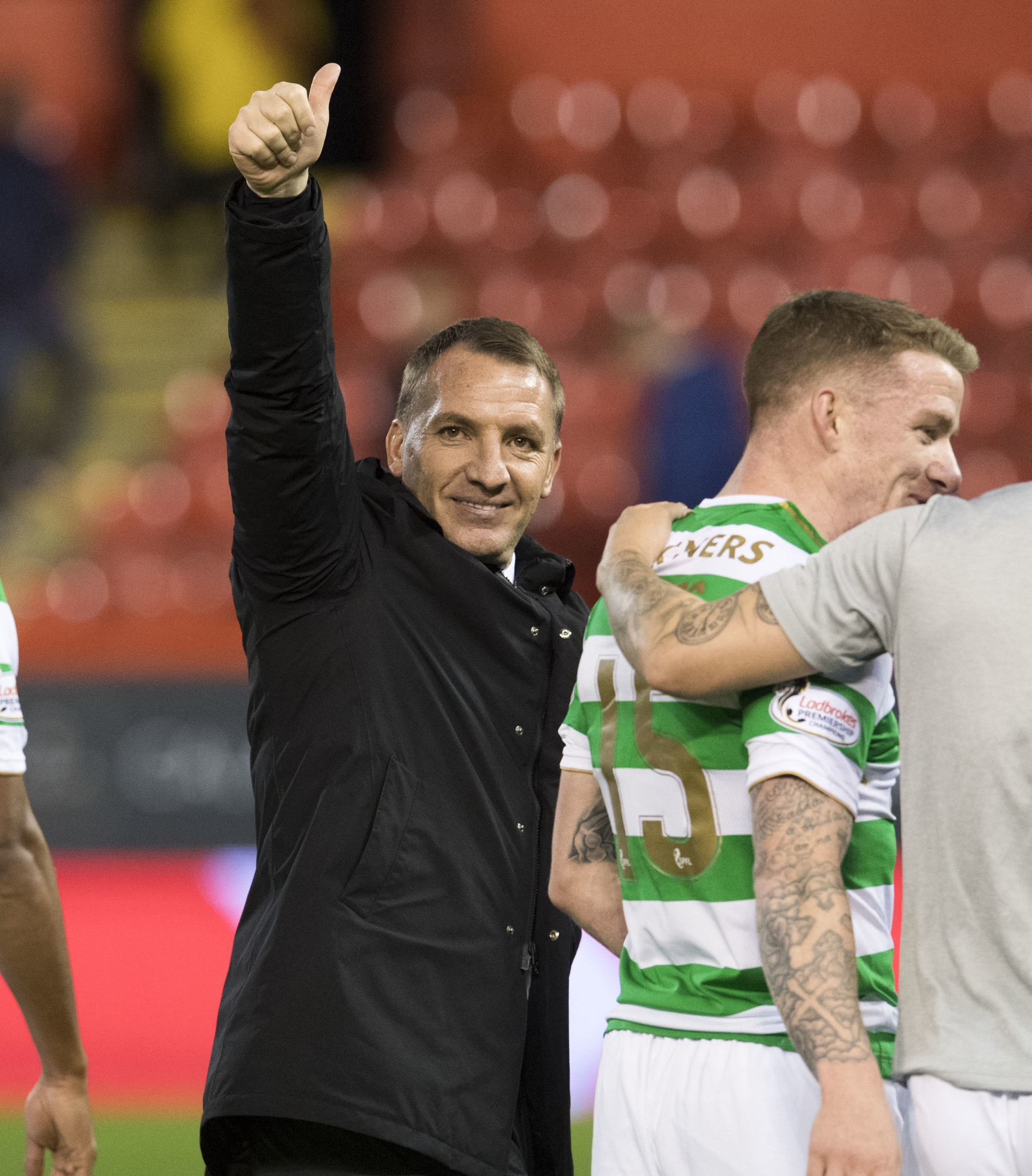 Celtic manager Brendan Rodgers at full-time (SNS Group / Craig Foy)