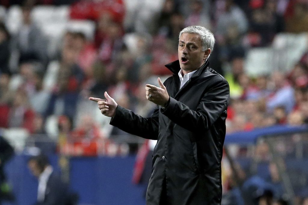 Manchester United coach Jose Mourinho (AP Photo/Armando Franca)