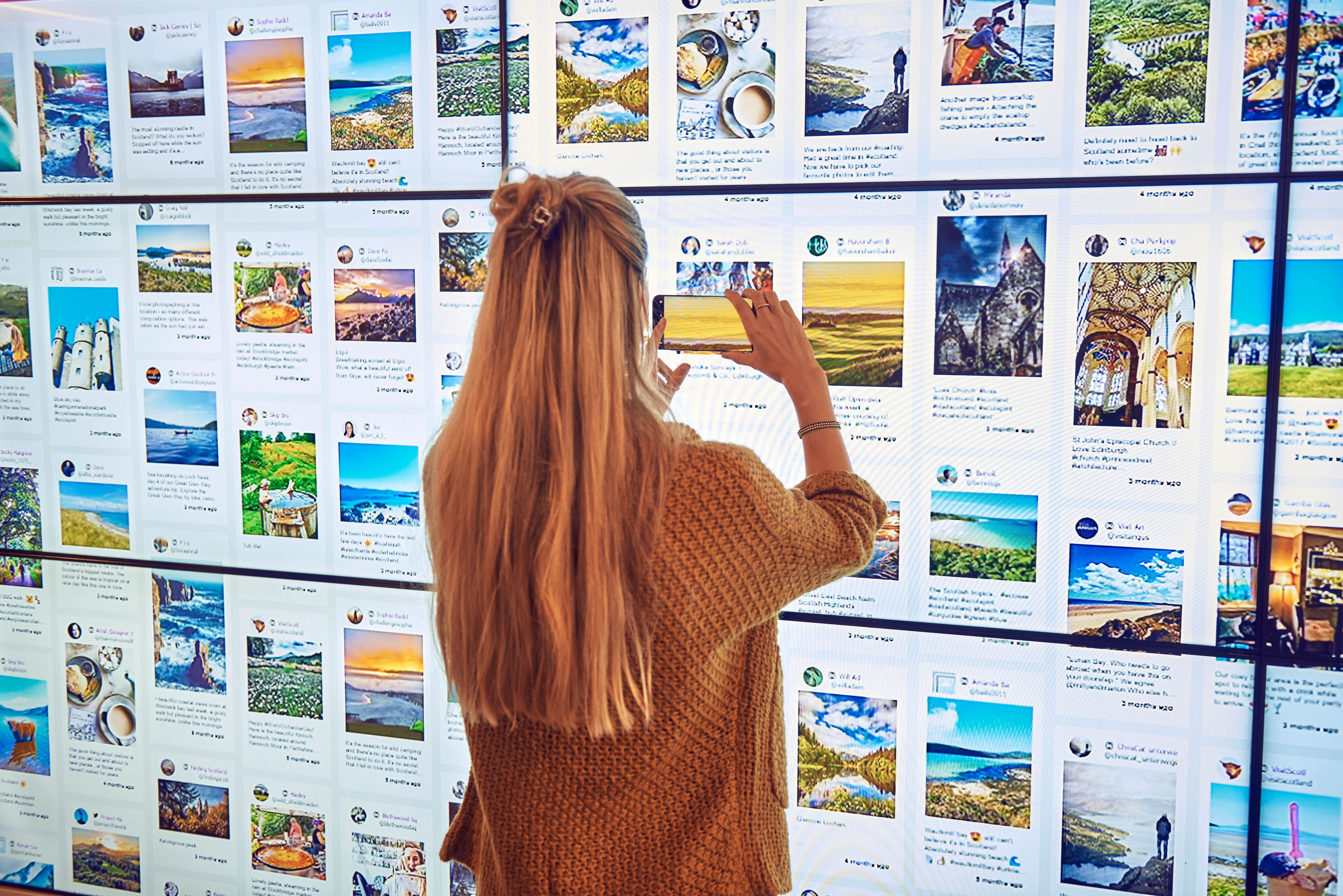 First ever Instagram Travel Agency in central London which allows visitors to build their own holidays to Scotland based entirely around other people's Instagram photos. (VisitScotland/PA Wire)