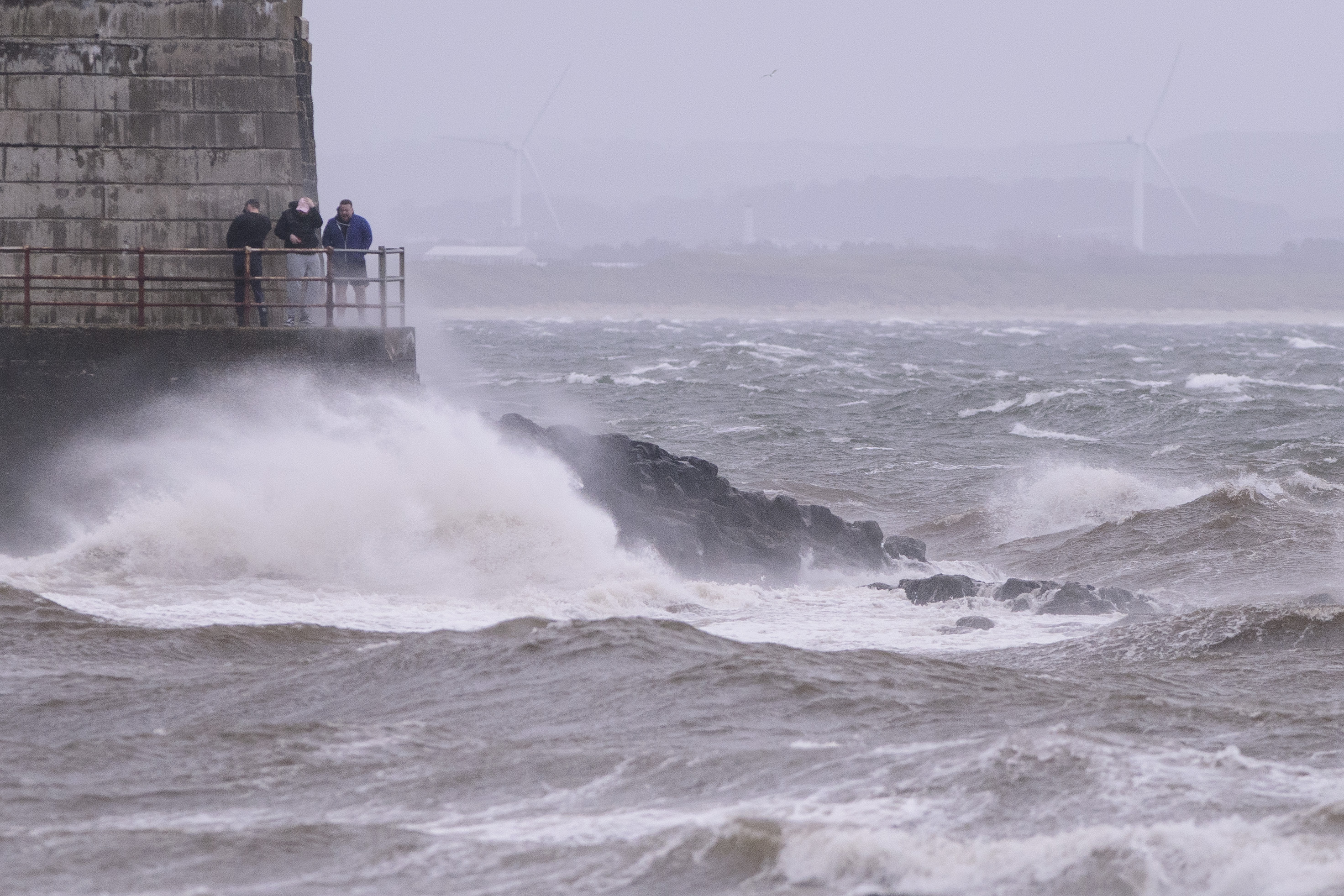 Saltcoats on the west coast of Scotland as Storm Ophelia hits Britain's west coast. (John Linton/PA Wire)
