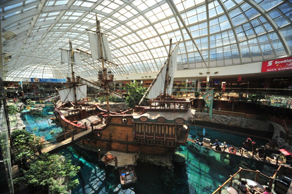 Shop ahoy! The West Edmonton Mall has a full-size replica of the Santa Maria, Christopher Columbus’ flagship for his first voyage across the Atlantic in 1492.