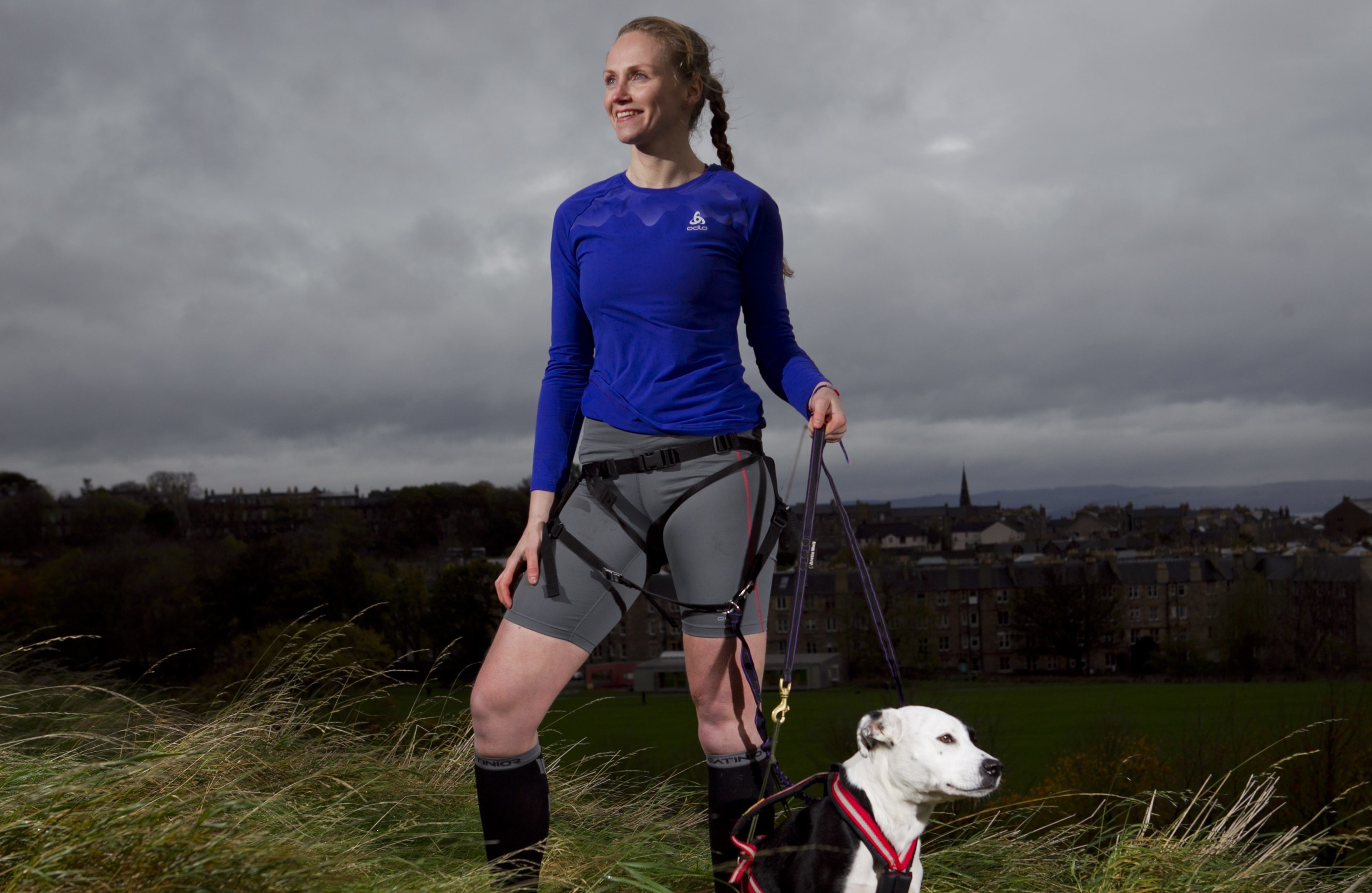 Agata Zaremba, and her dog, Roger, who compete in CaniCross - crossing country running with dogs (Andrew Cawley / DC Thomson)