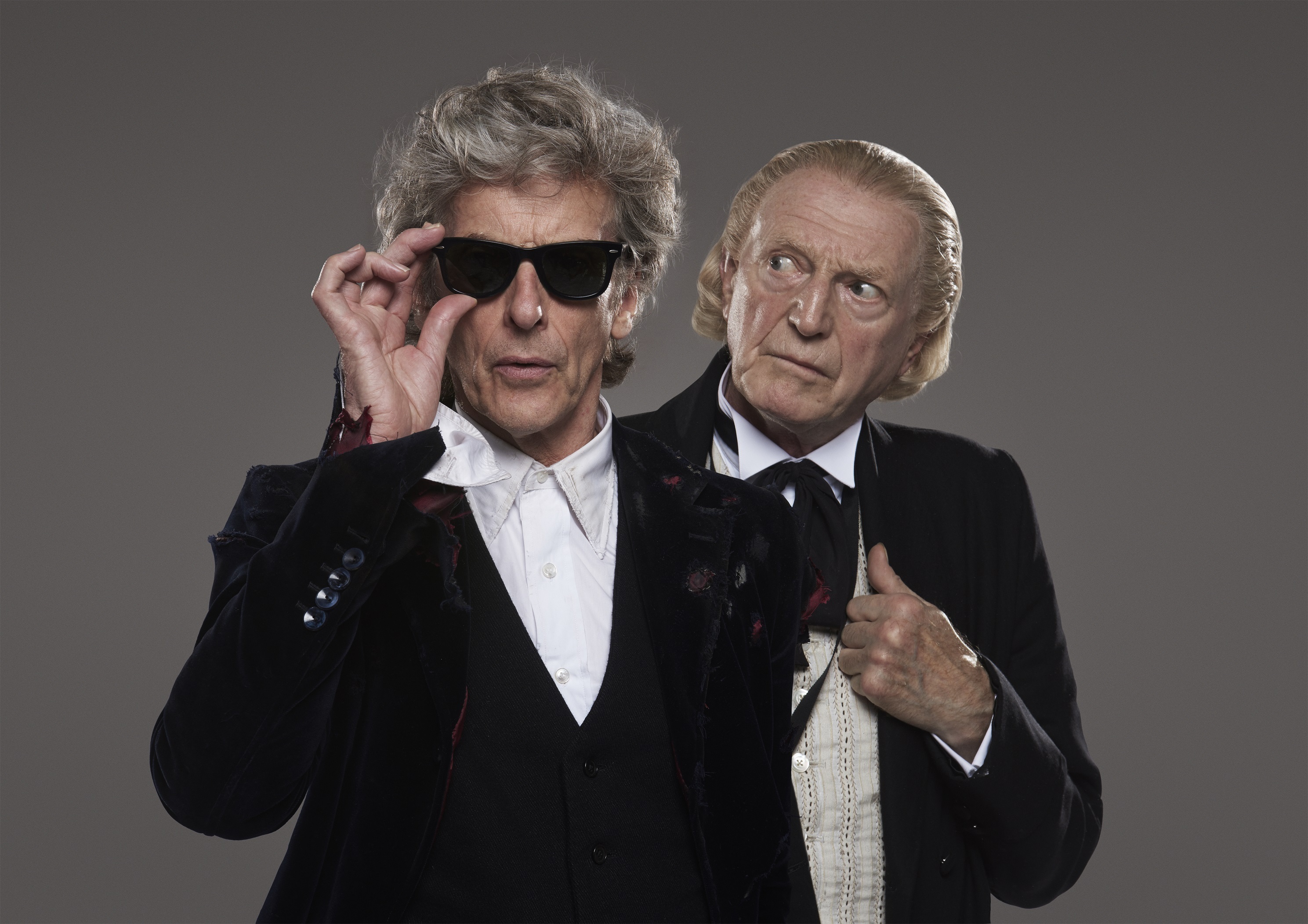 David Bradley takes on the role of the First Doctor in this year's Christmas special with Peter Capaldi
(BBC/PA Wire)