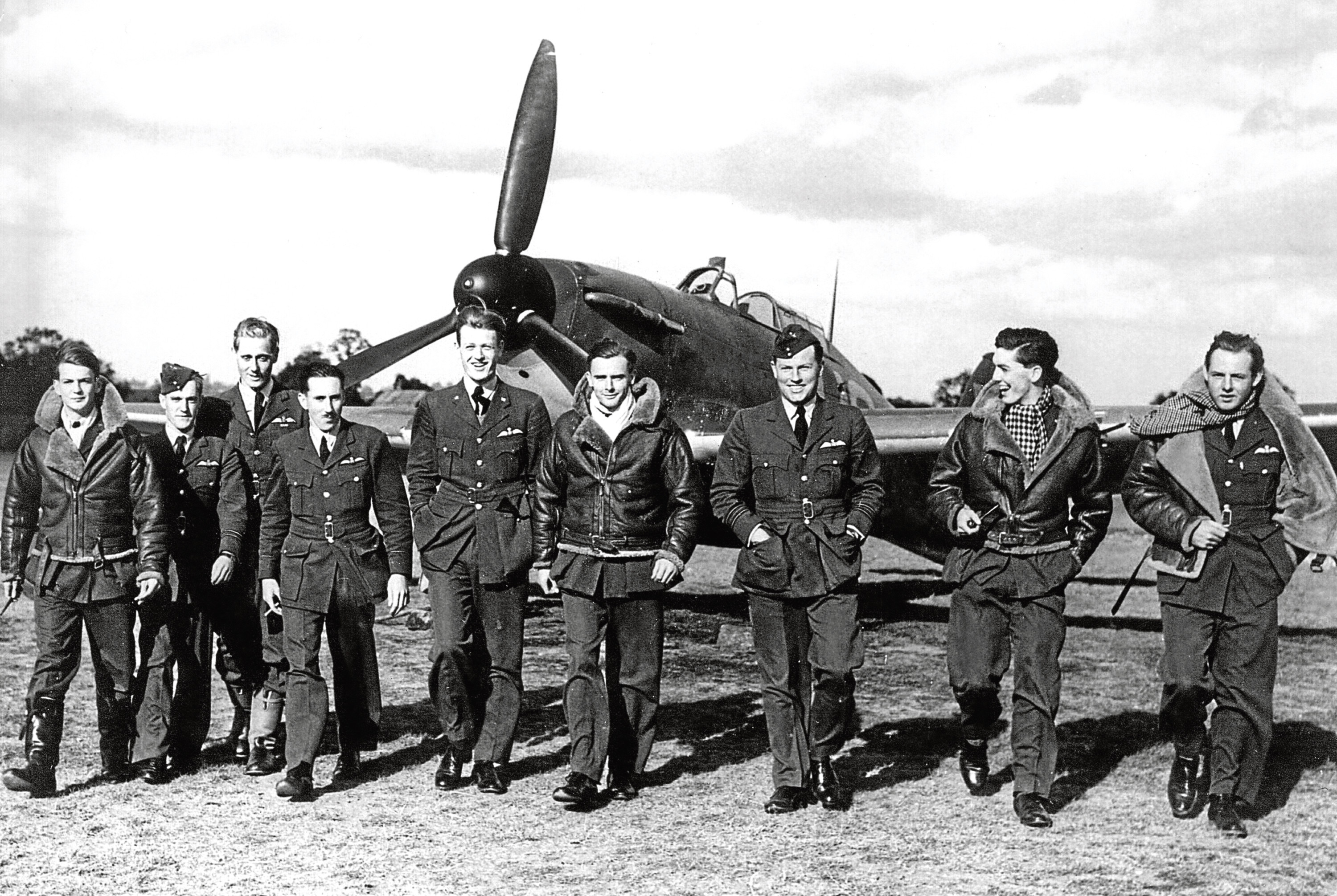 The RAF’s No. 249 fighter squadron  at North Weald Airfield, Essex, in September 194​0