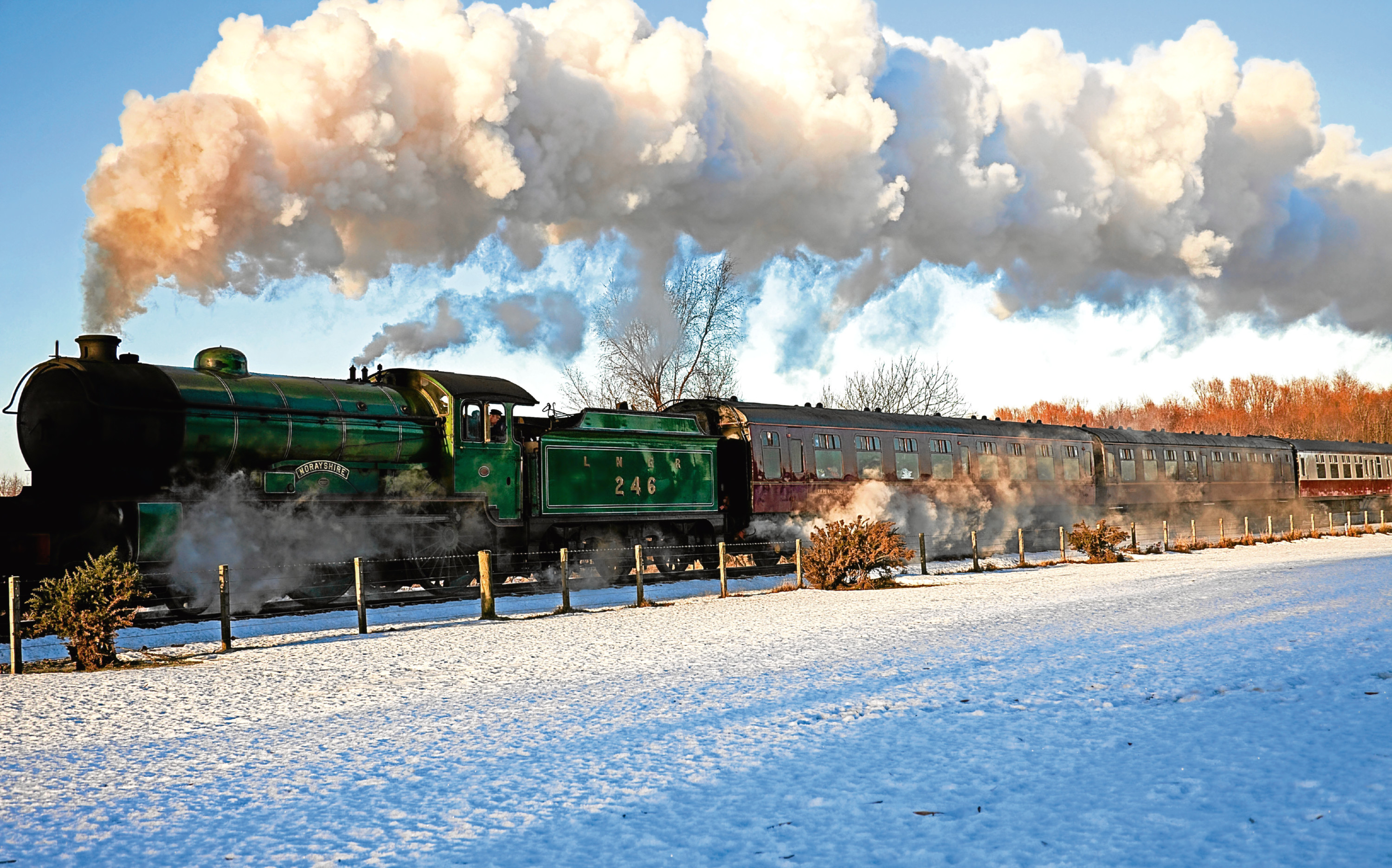 Santa special steam Train, Bo'ness, West Lothian, Scotland UK, Europe