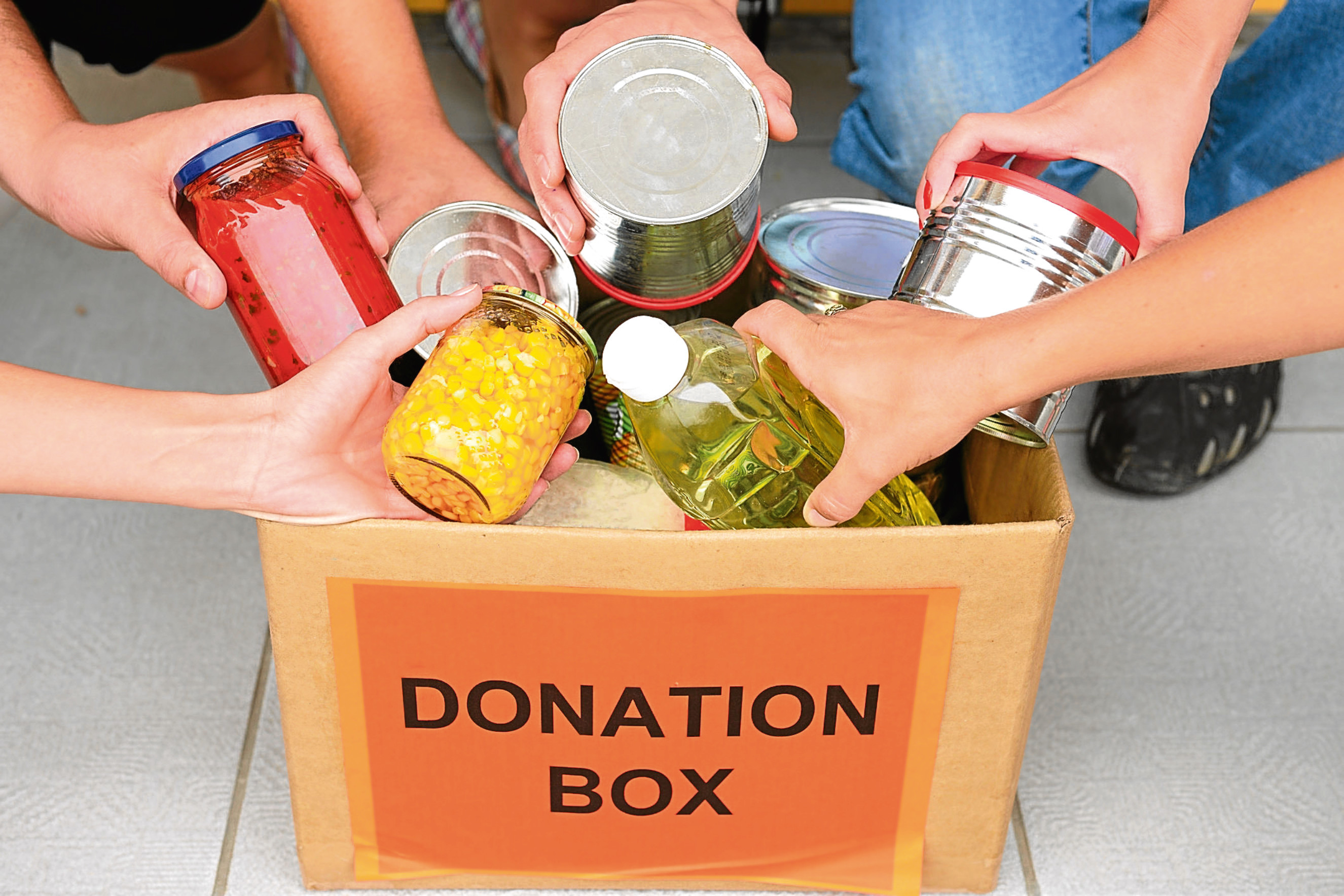 A food donation box