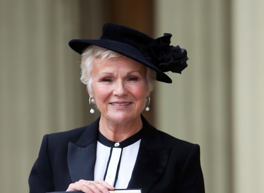 Dame Julie Walters poses after she was awarded a Damehood by Queen Elizabeth II (Steve Parsons - WPA Pool/Getty Images)