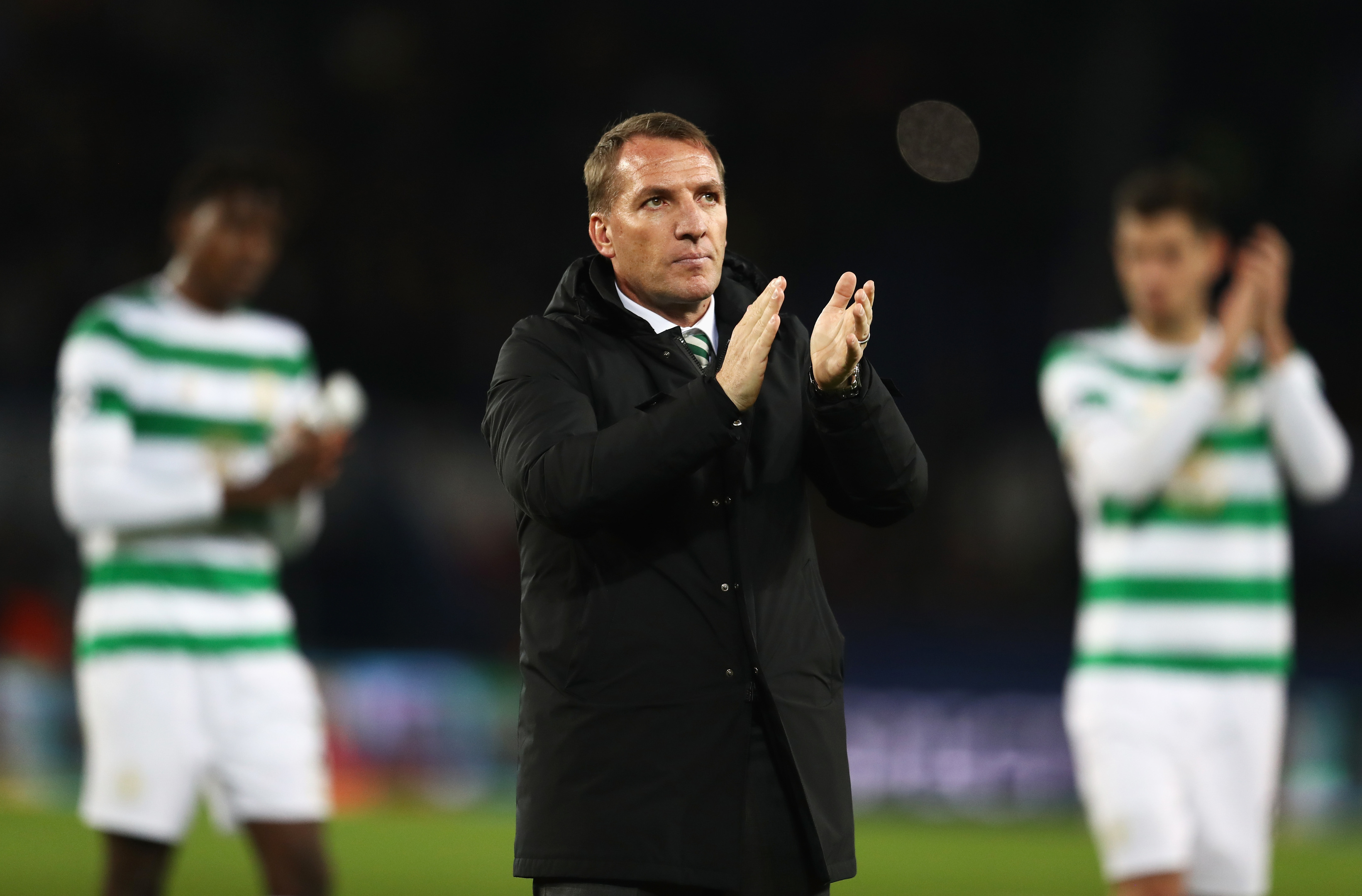 Brendan Rodgers applauds the fans (Catherine Ivill/Getty Images)