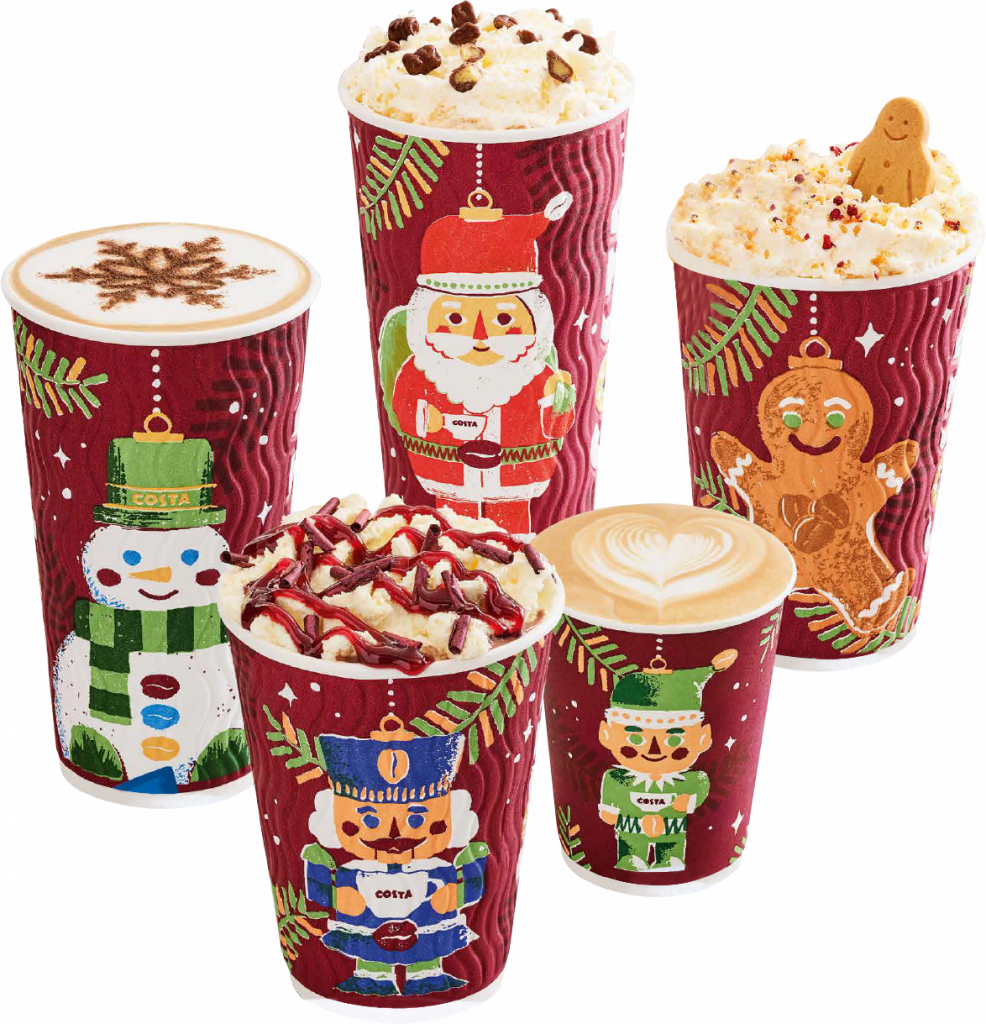 Costa Christmas takeaway cups (Costa)