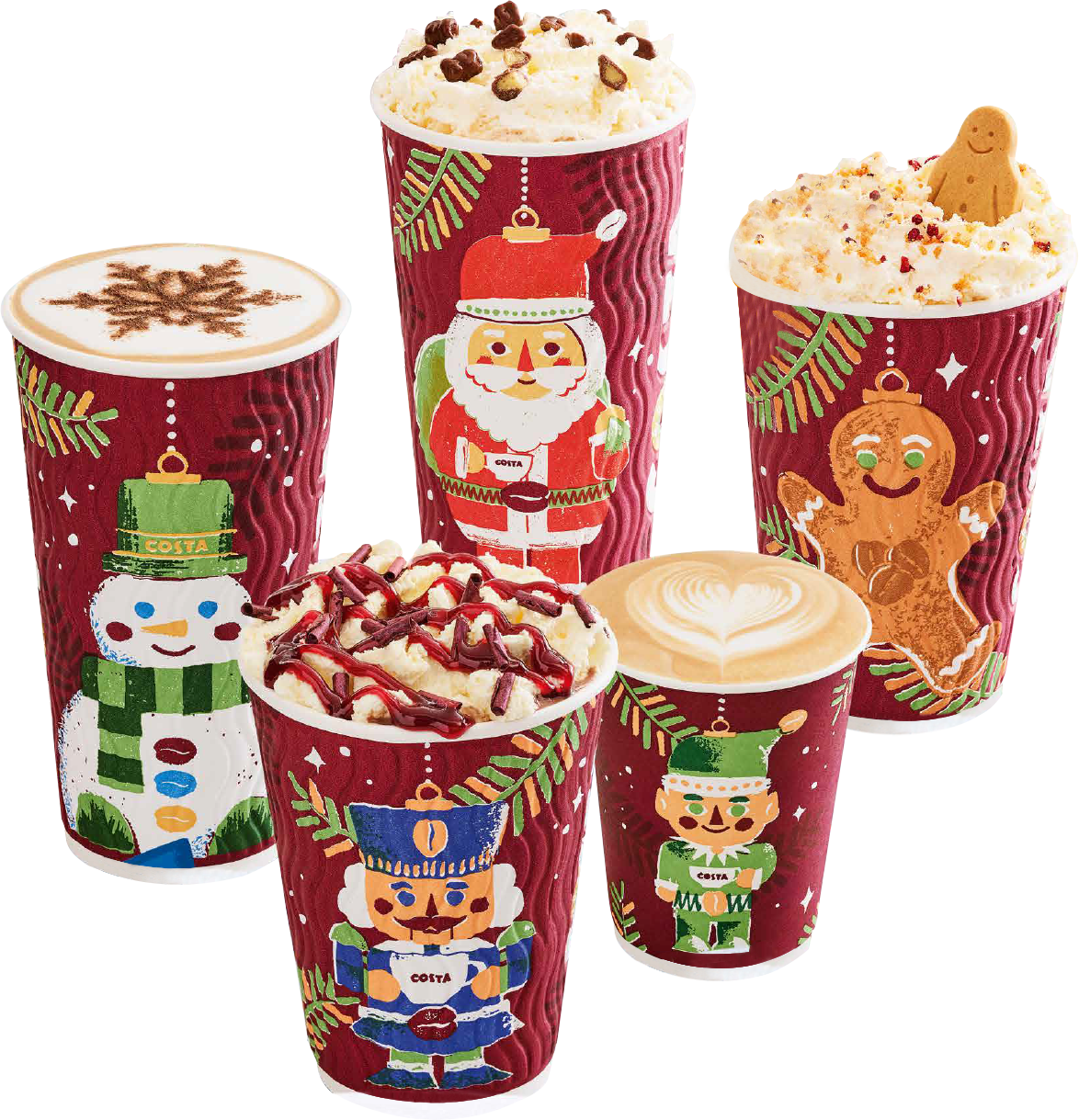 Costa Christmas takeaway cups (Costa)