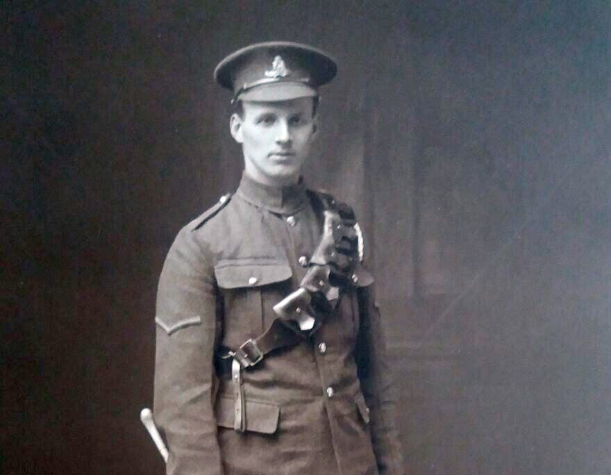 J Blackstock, Royal Field Artillery. He was killed in action 1917