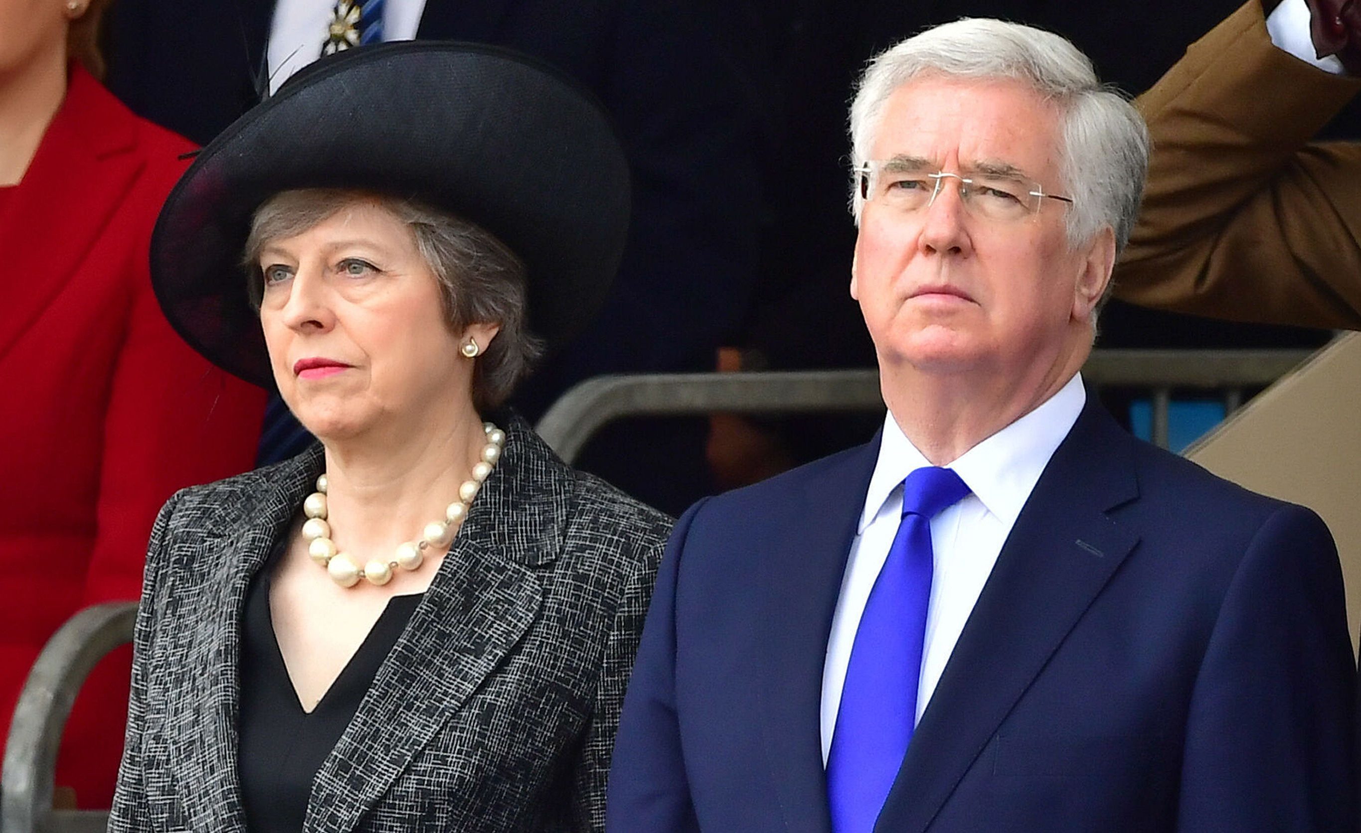 Sir Michael Fallon and Prime Minister Theresa May (Dominic Lipinski/PA Wire)