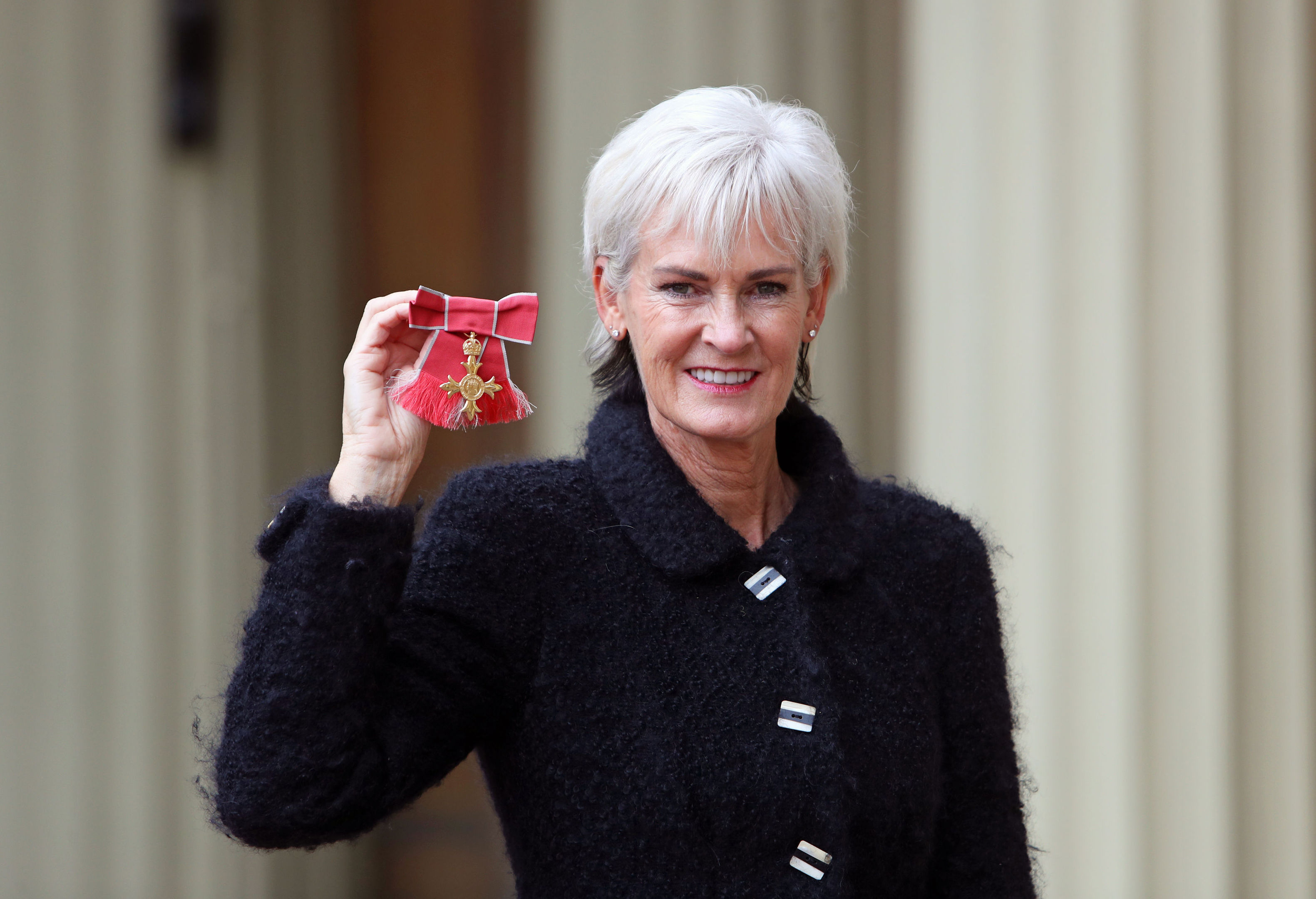 Judy Murray after she was awarded an OBE by the Duke of Cambridge (Steve Parsons/PA Wire)