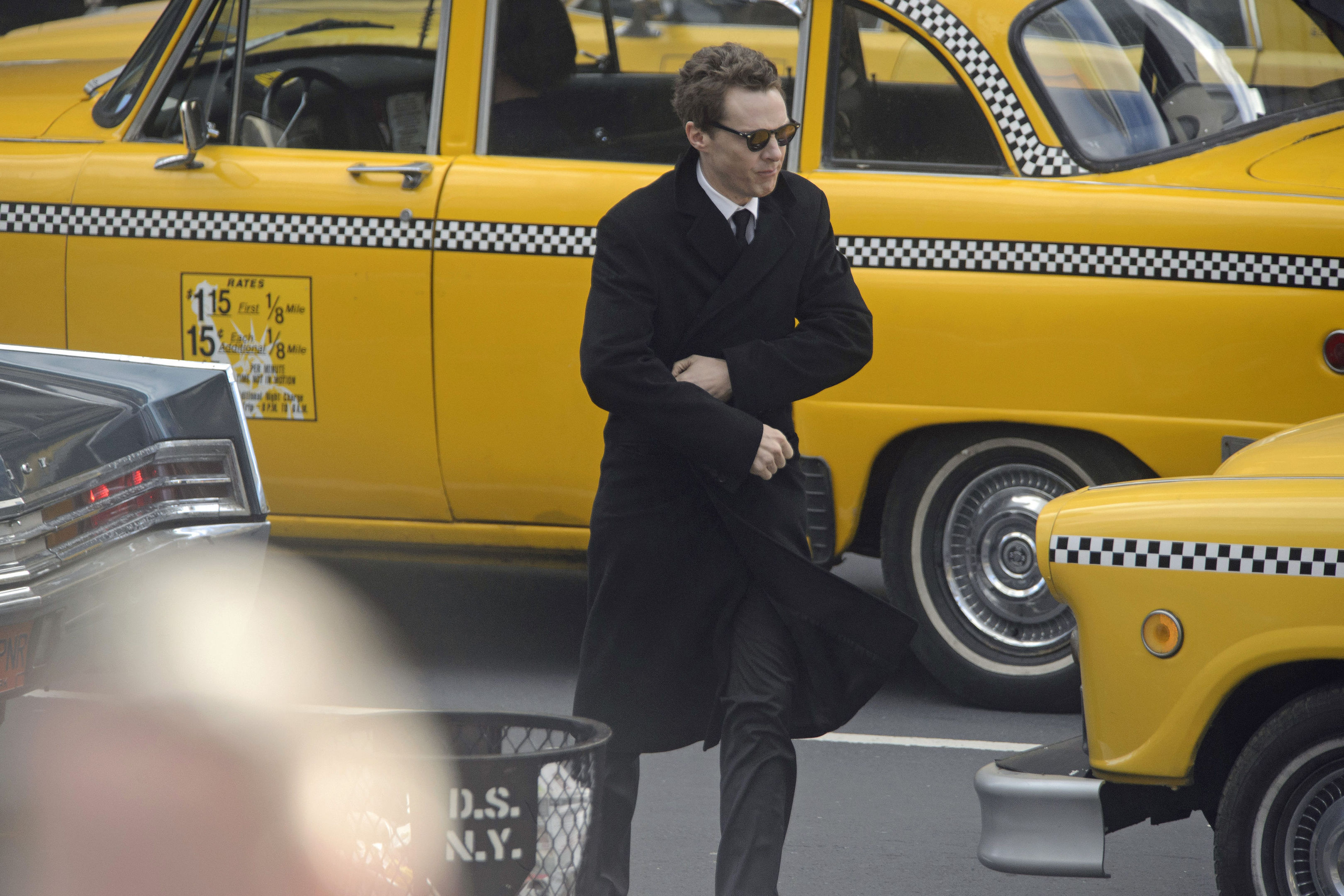 Actor Benedict Cumberbatch shooting scenes in Glasgow (John Linton/PA Wire)