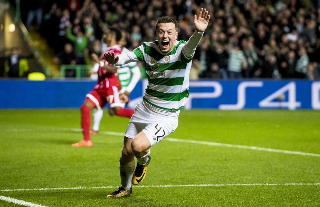 Celtic's Callum McGregor celebrates his goal (SNS)