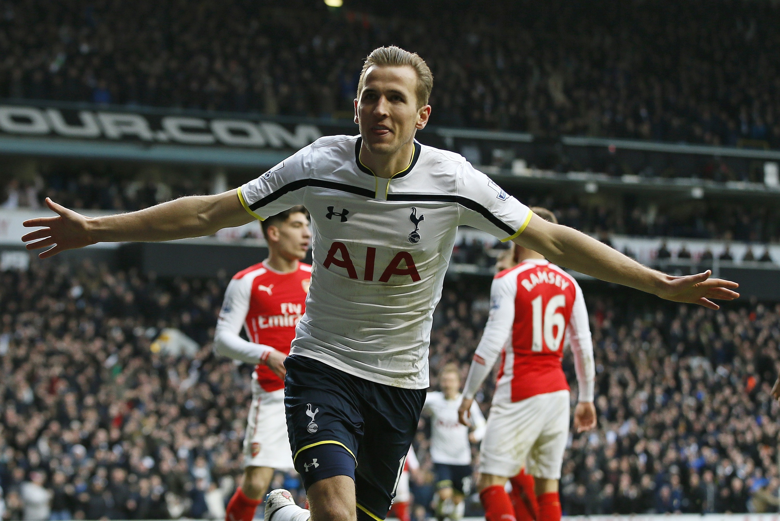 Arsenal must keep out Harry Kane tomorrow (AP Photo/Alastair Grant)