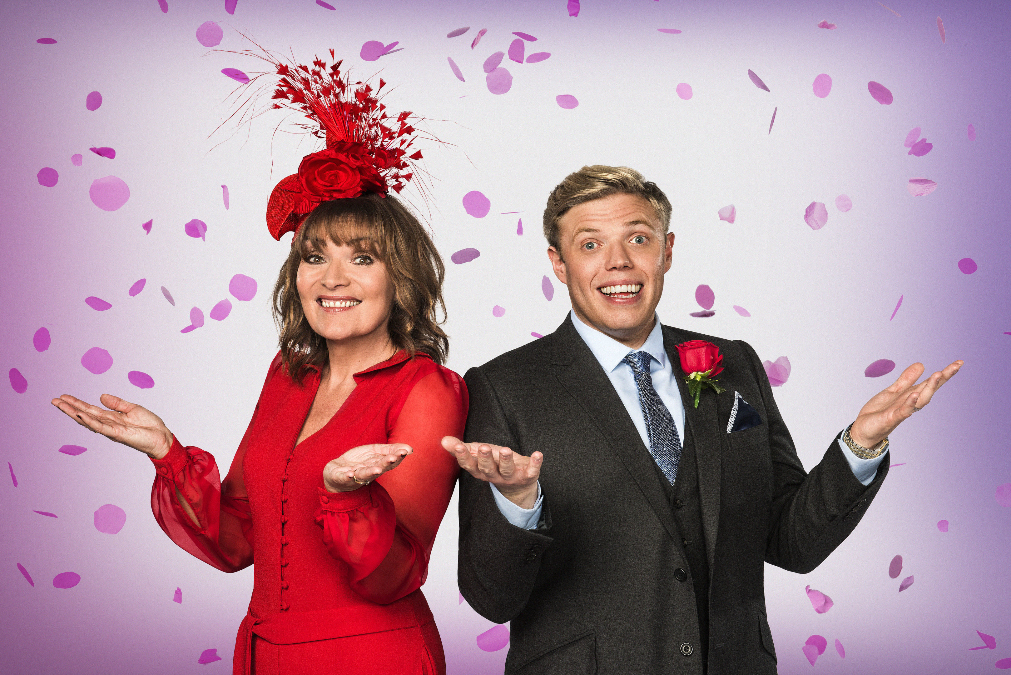 Lorraine Kelly and Rob Beckett will host Wedding Day Winners (Panda TV / Ray Burmiston)