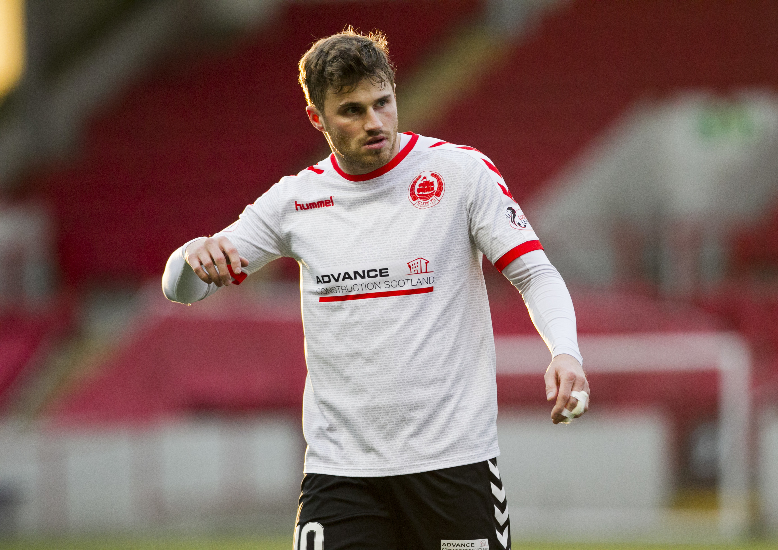 David Goodwillie playing in the match, Clyde FC vs Montrose (Andrew Cawley/DC Thomson)