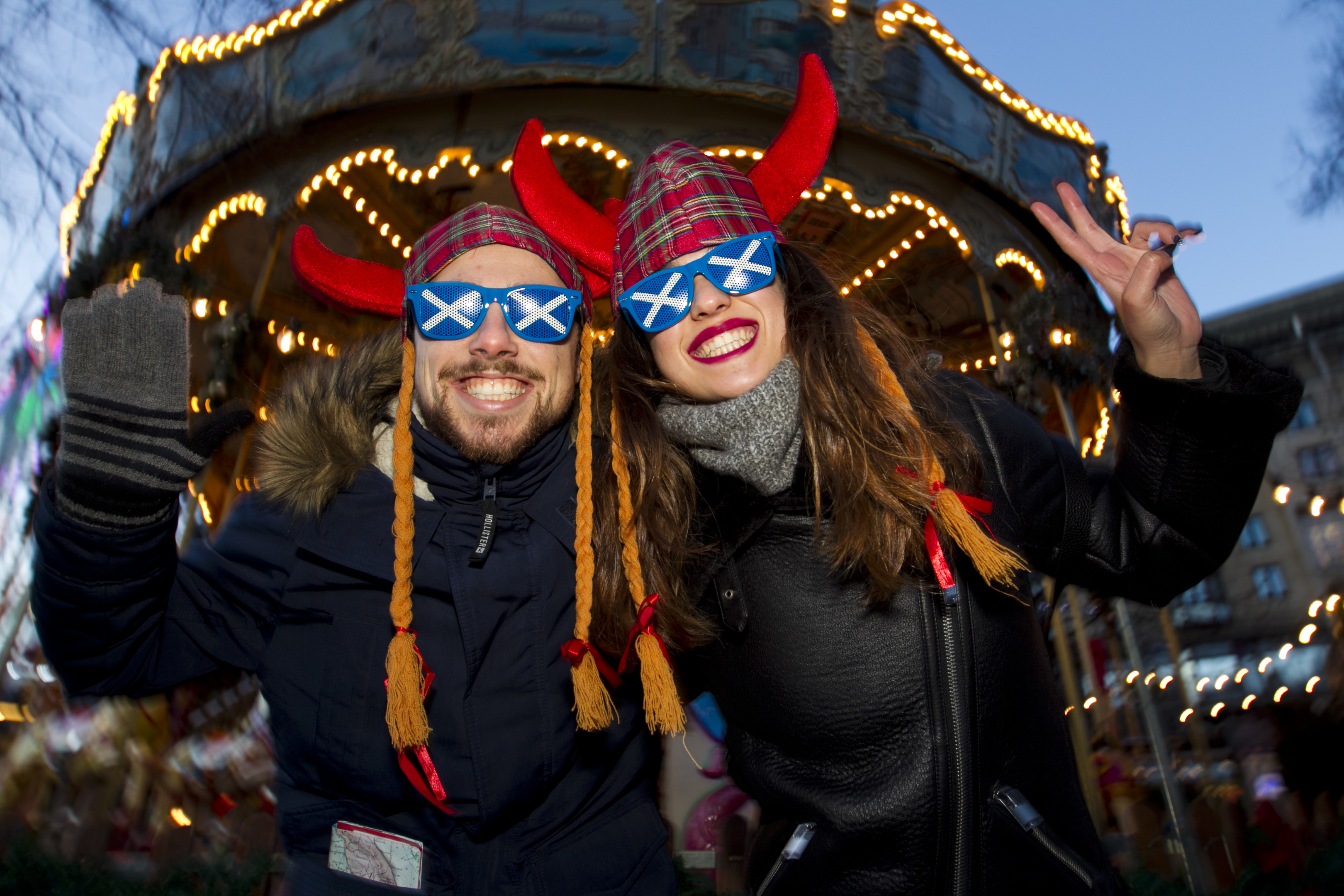 Juanvi Viana (24), and Anabel Garcia (22), from Valencia, Spain, who are looking forward to spending Hogmanay in Edinburgh this year (Andrew Cawley / DC Thomson)