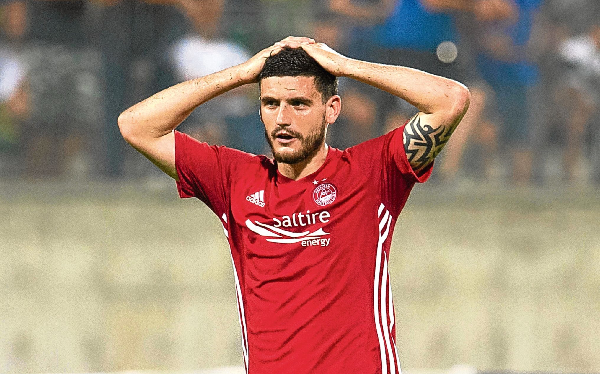 Aberdeen's Anthony O'Connor at full-time (SNS Group / Craig Williamson)