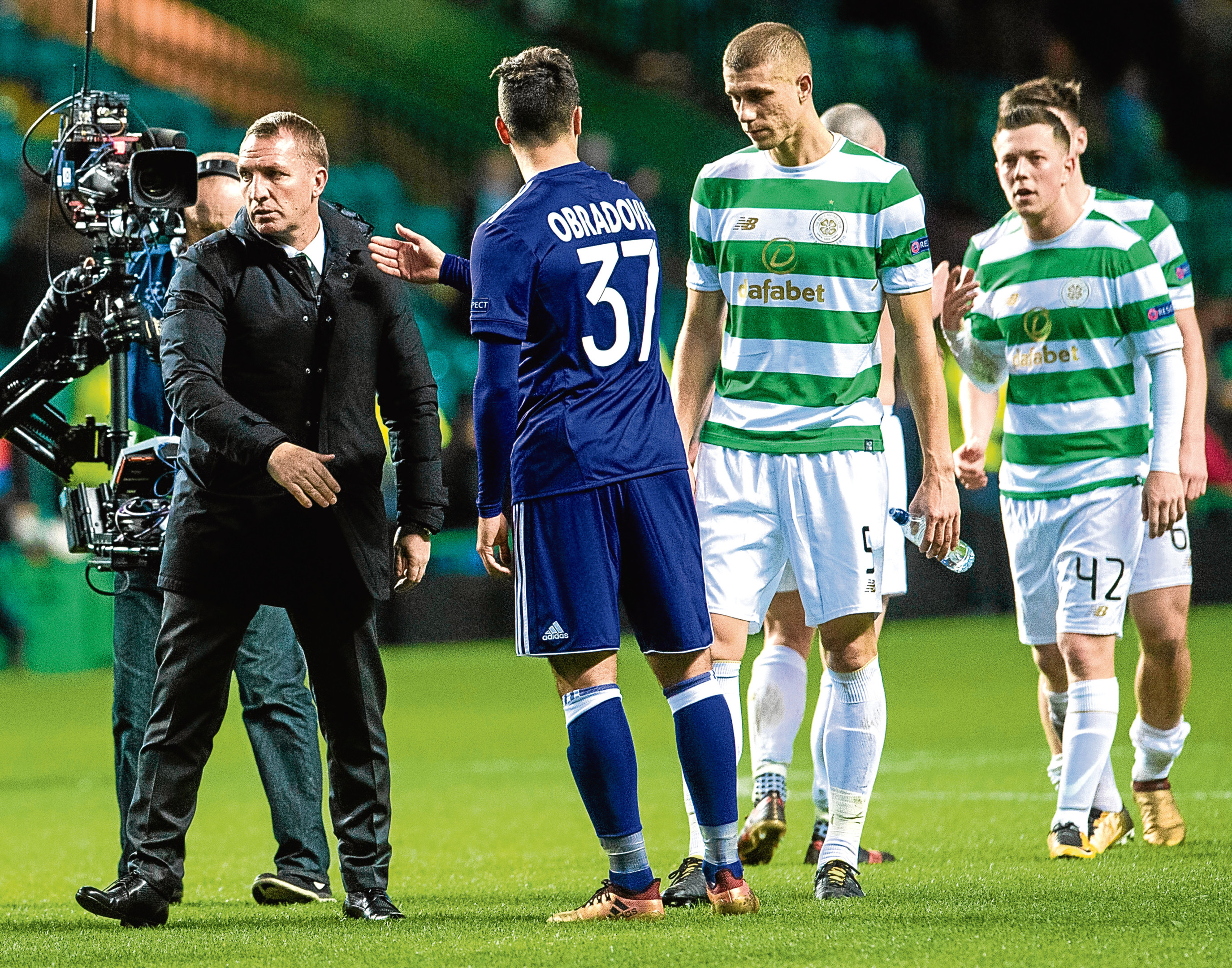Celtic after defeat to Anderlecht (SNS Group)