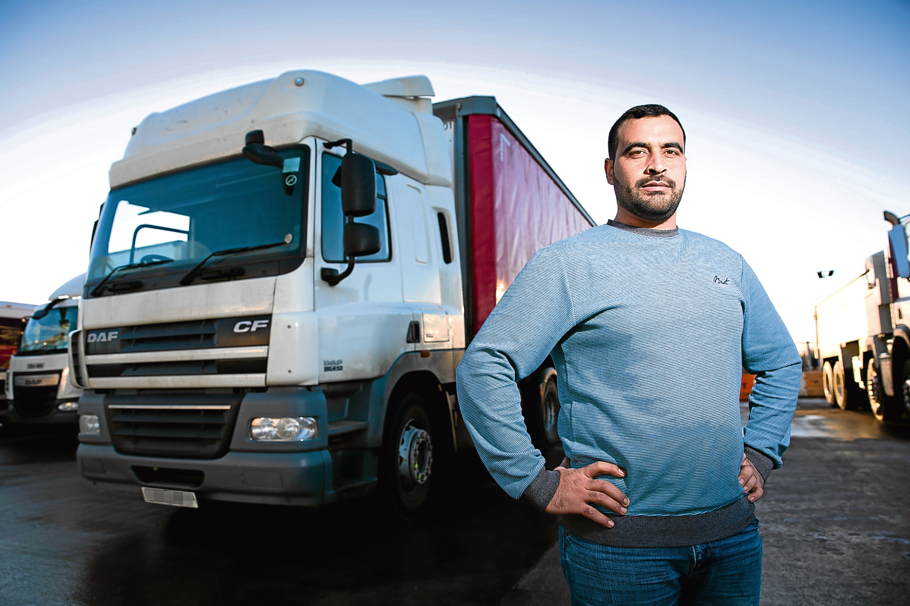 Najed Al Sultan from Homs in Syria has learned to drive an HGV (Jamie Williamson)
