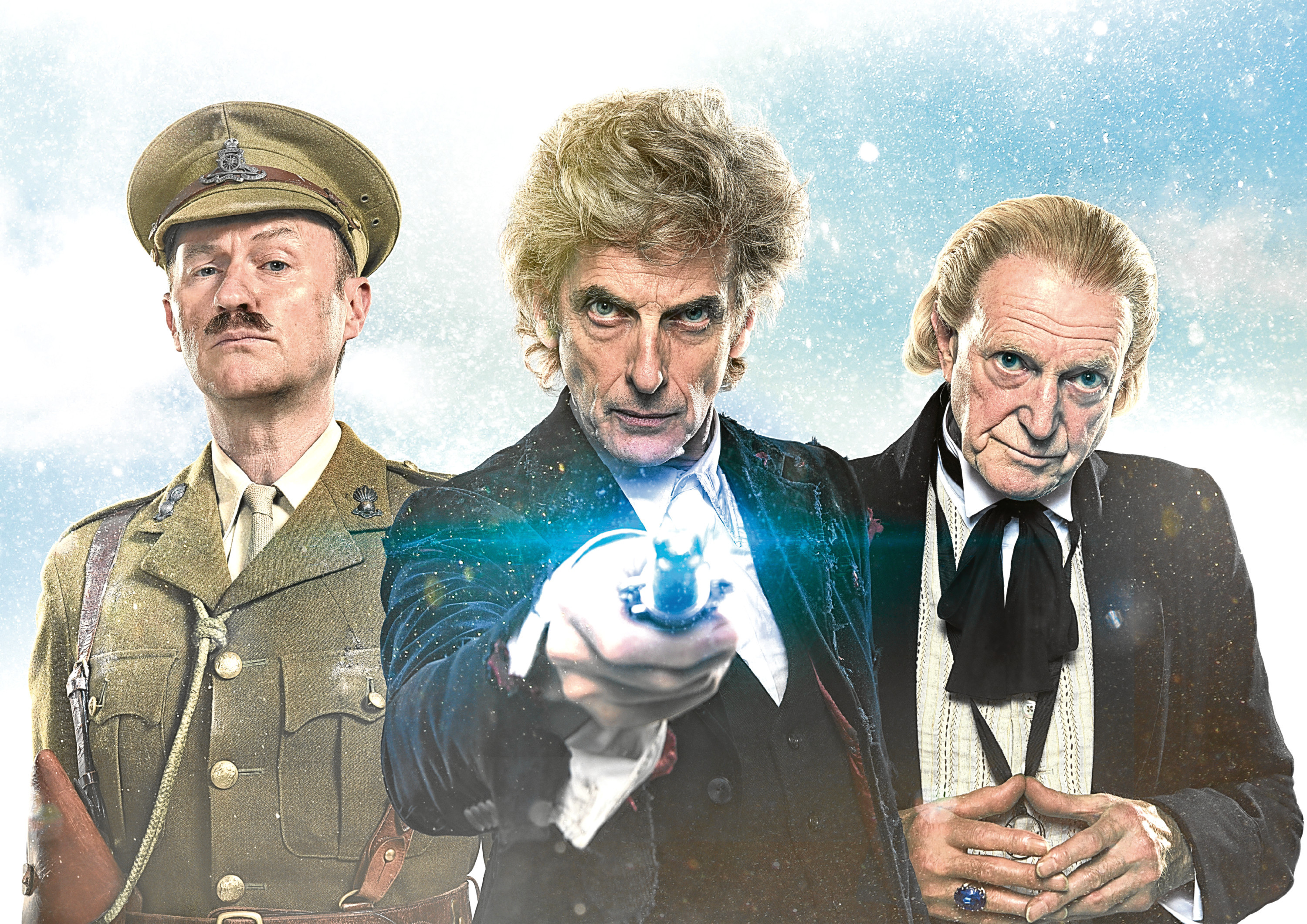 Mark Gatiss, Peter Capaldi and David Bradley all star in this year's Doctor Who Christmas special (BBC / Ray Burmiston)