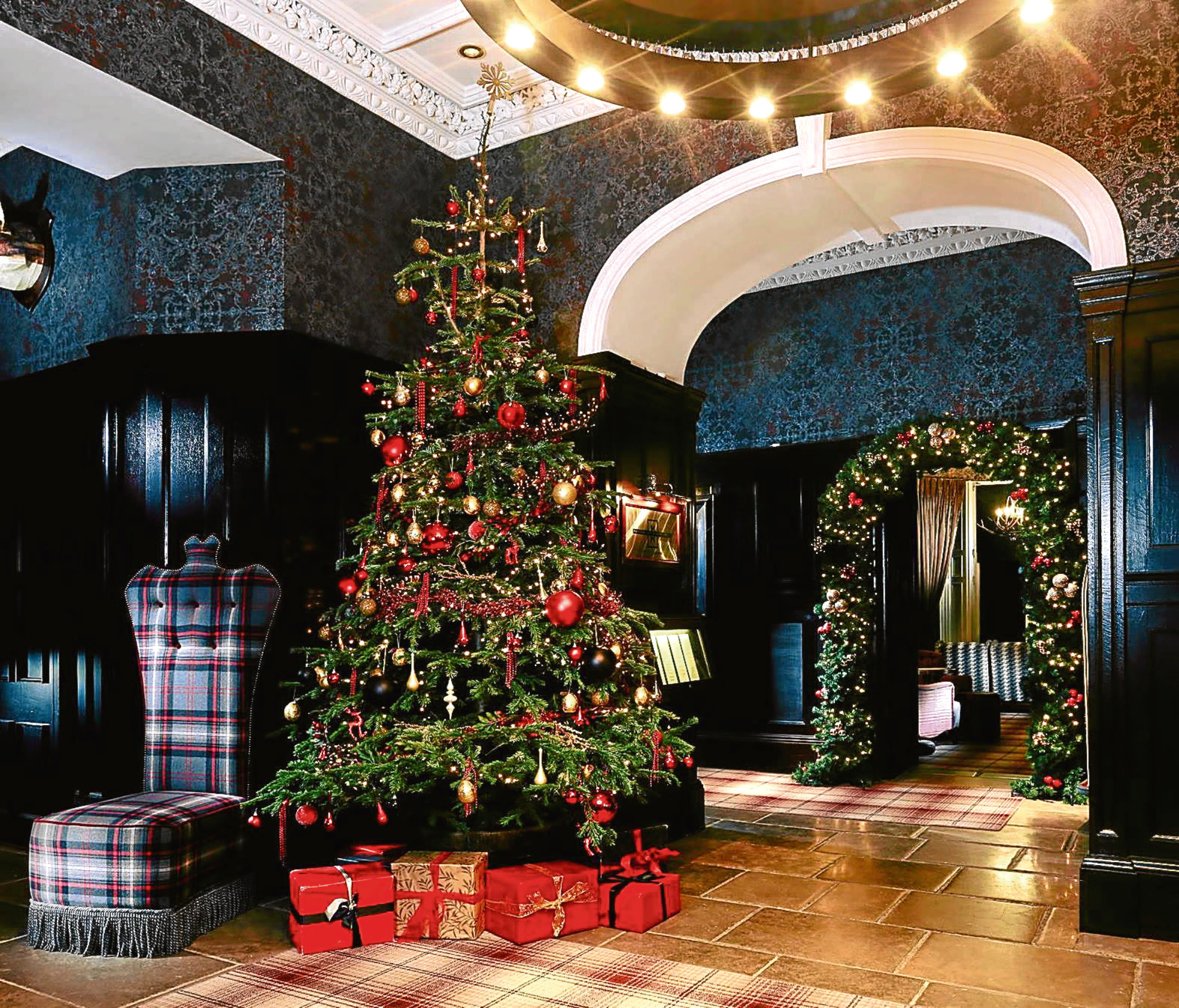 The Christmas tree in the reception of the Cameron House Hotel  (Facebook)