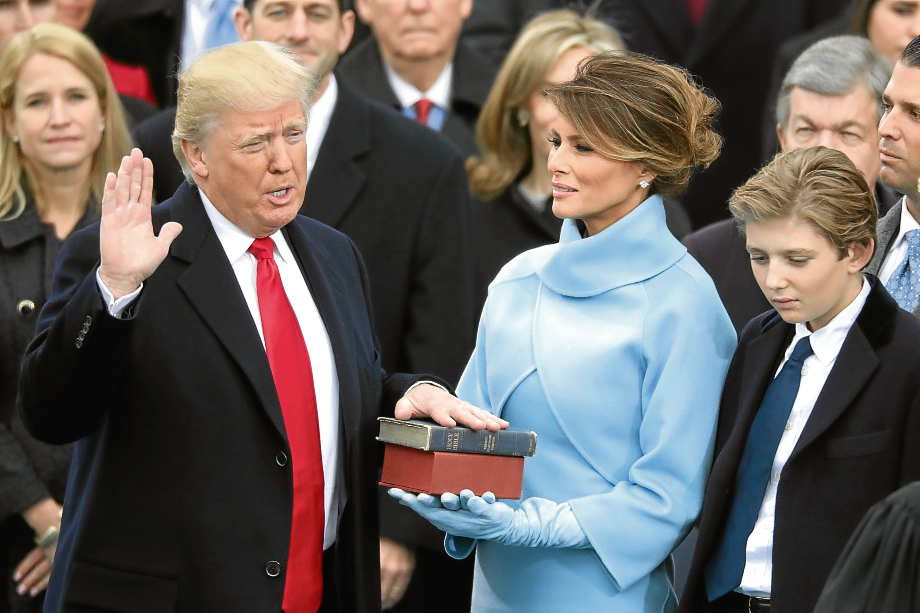 U.S. President Donald Trump takes the oath of office (Chip Somodevilla/Getty Images)