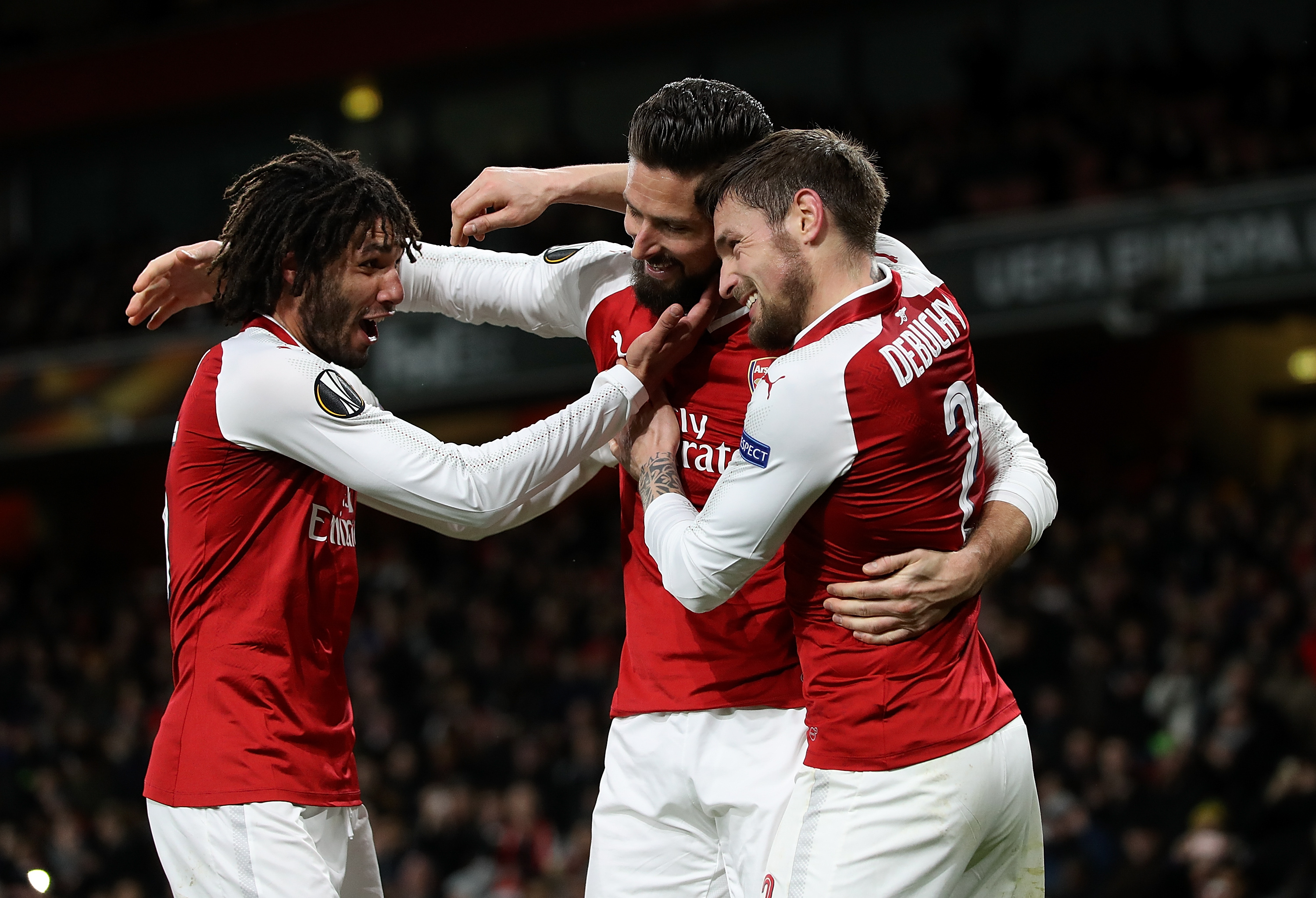 Arsenal players celebrate (Matthew Lewis/Getty Images)