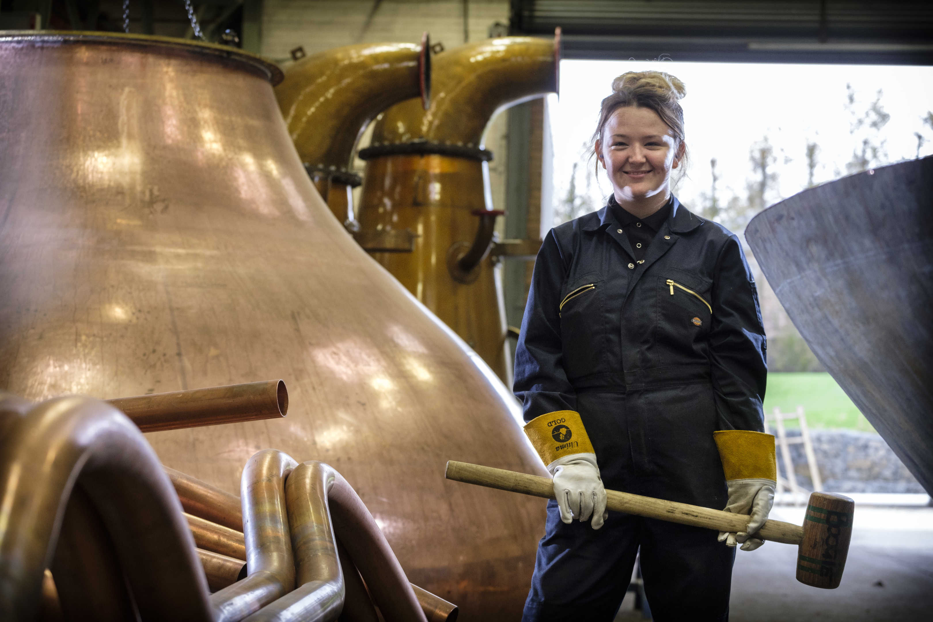 Teenager Rebecca Weir learns how to beat copper as she begins her four-year                        apprenticeship that will include the latest computer-aided still designing