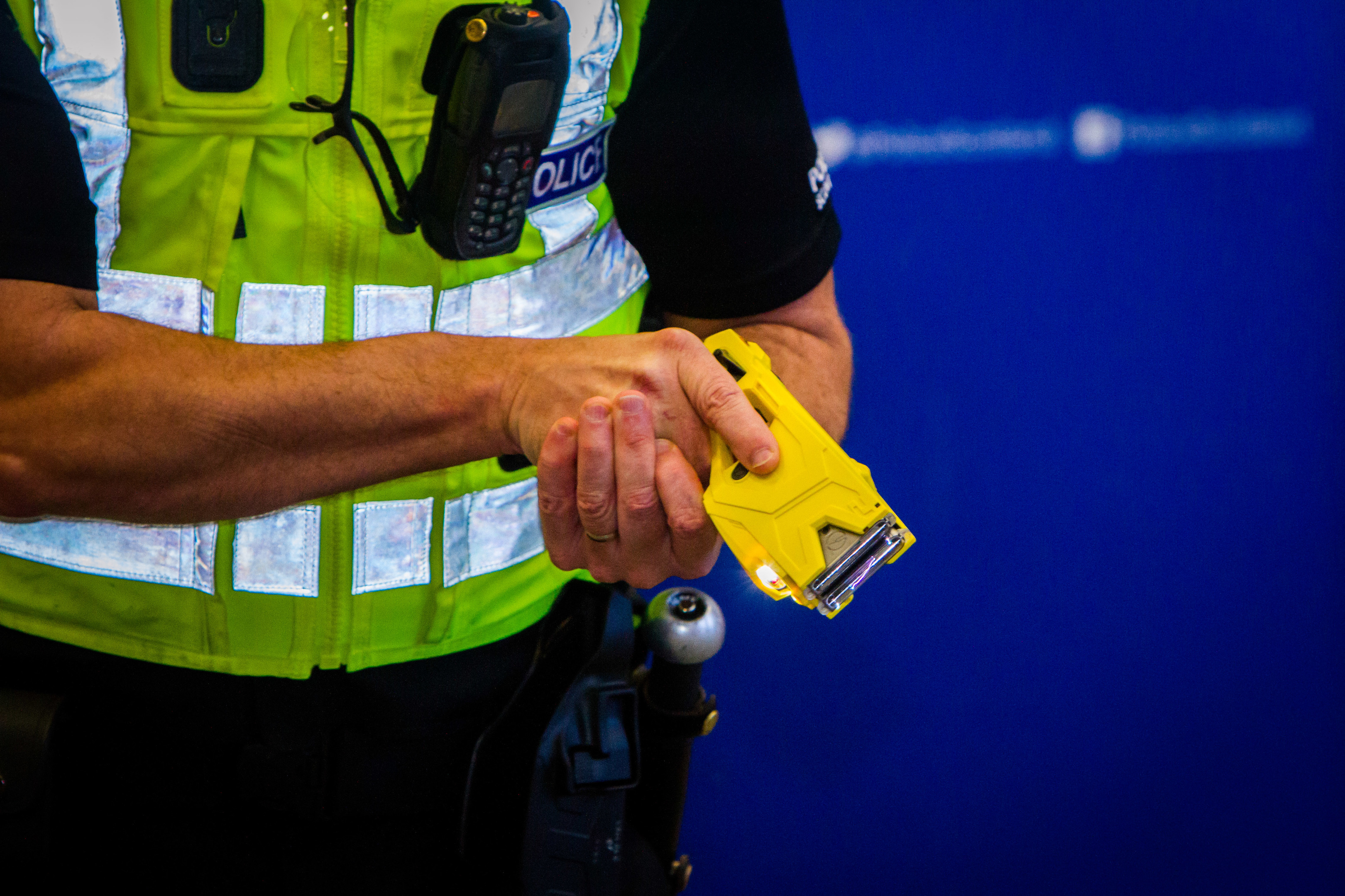 A police officer with a taser (Steve MacDougall / DC Thomson)