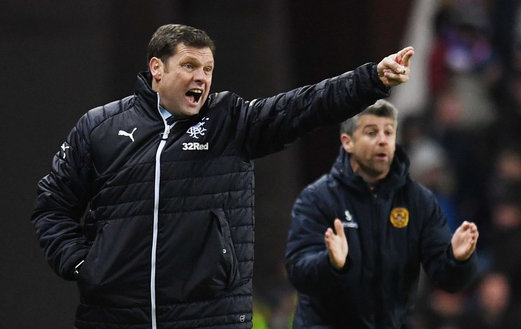 Rangers manager Graeme Murty on the touchline (SNS Group / Craig Williamson)