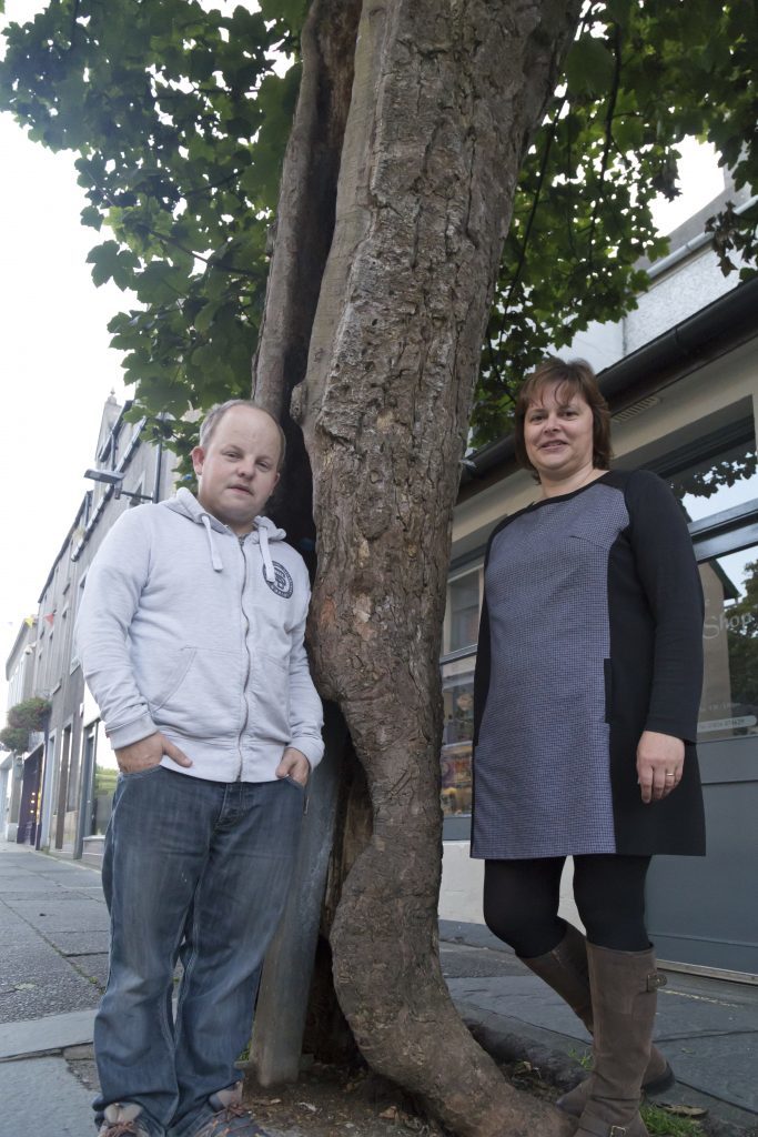 Taxi driver Andrew Richards and Hazel Flett of Kirkwall and St Ola Community Council who each nominated the tree (Mark Ferguson)