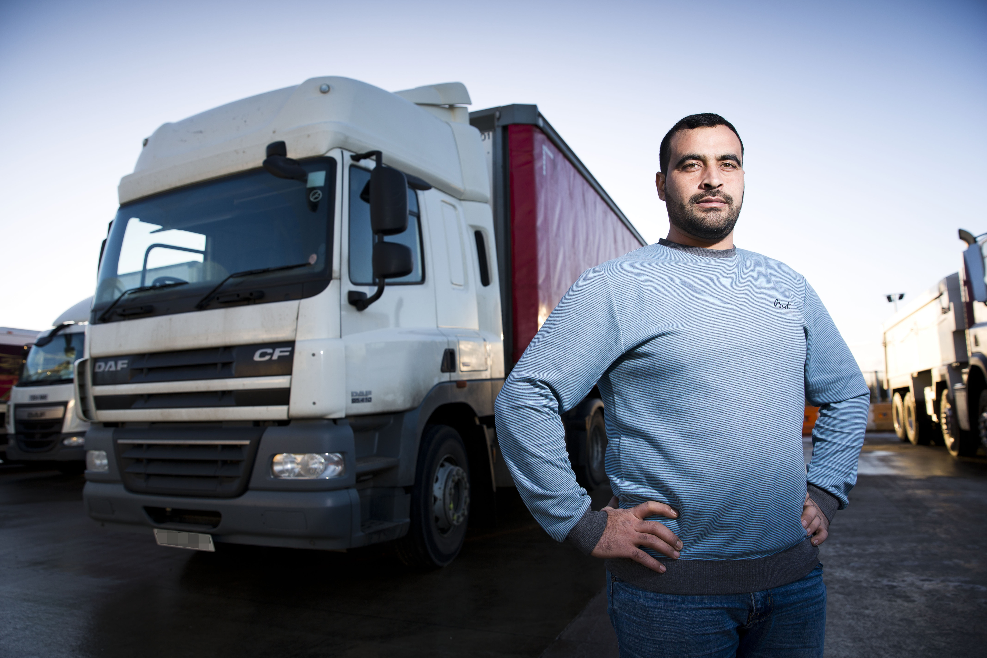 Najed Al Sultan from Homs in Syria has learned to drive an HGV.