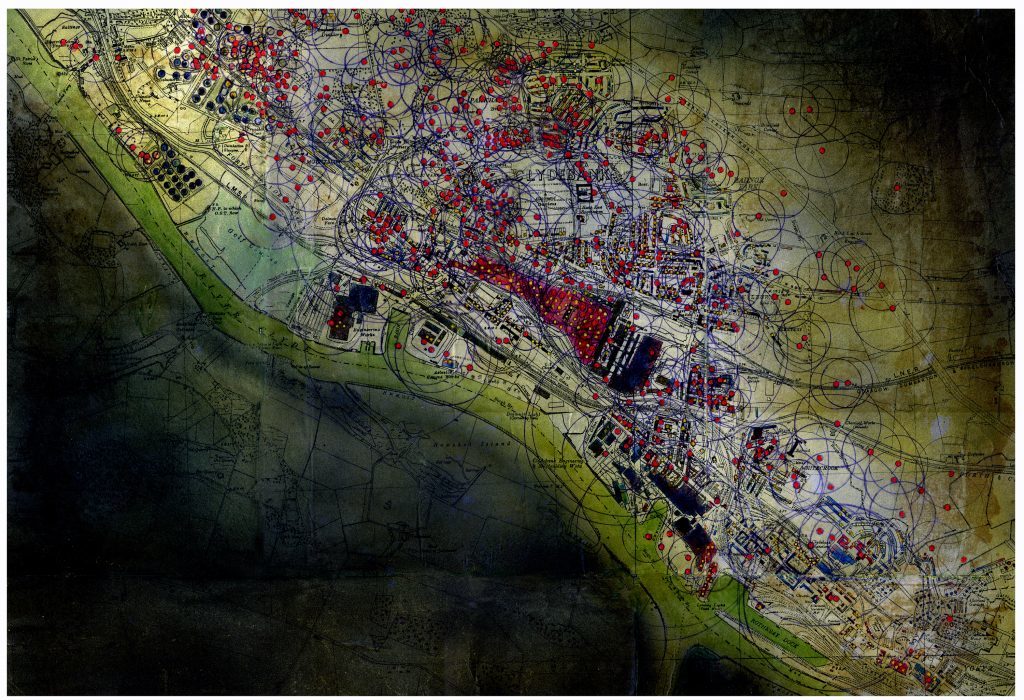 A Map showing the impact of the clydebank blitz in 1941 (Tom Mckendrick)