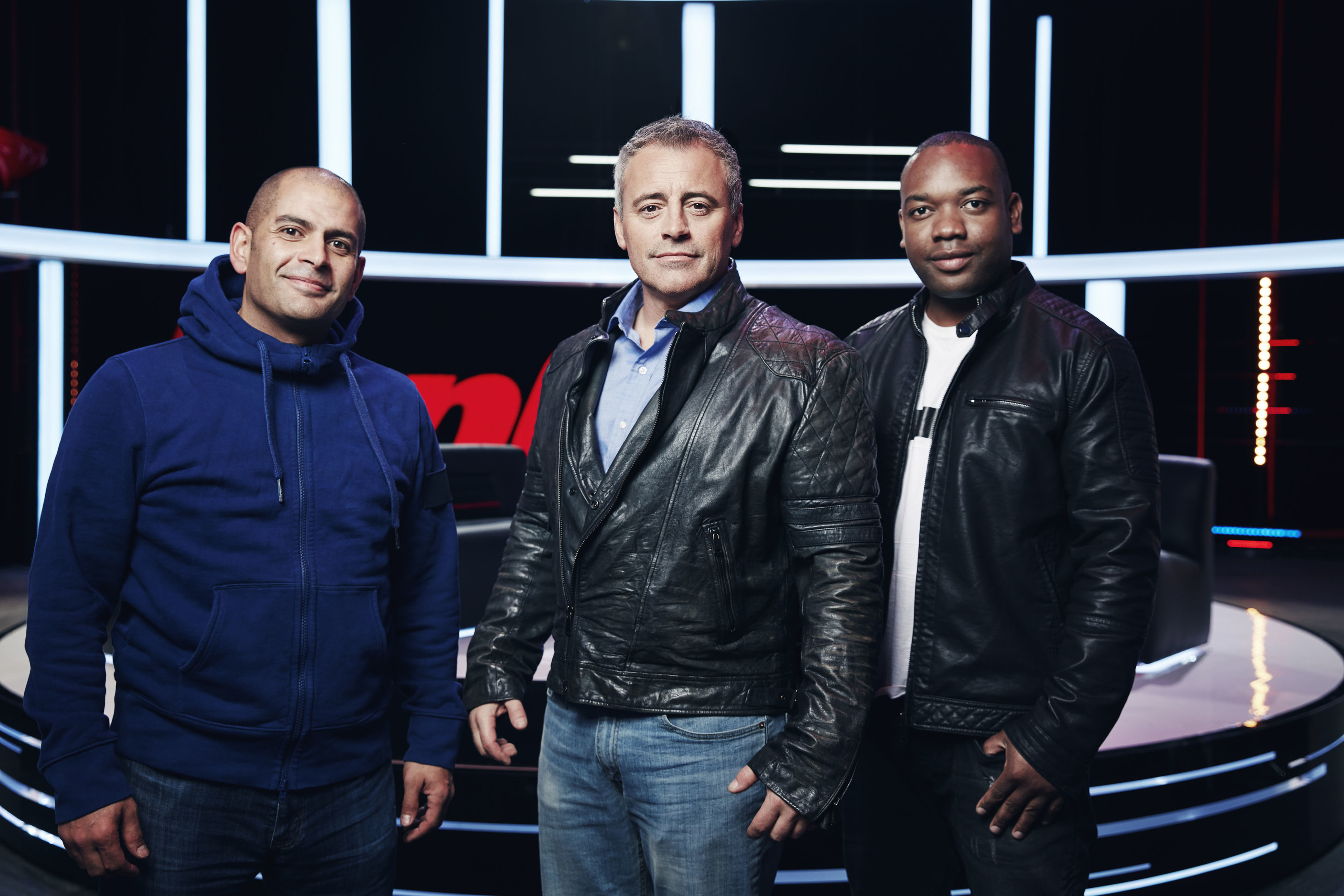 Top Gear presenters Rory Reid, Matt LeBlanc and Chris Harris (BBC WorldWide / Tom Barnes)